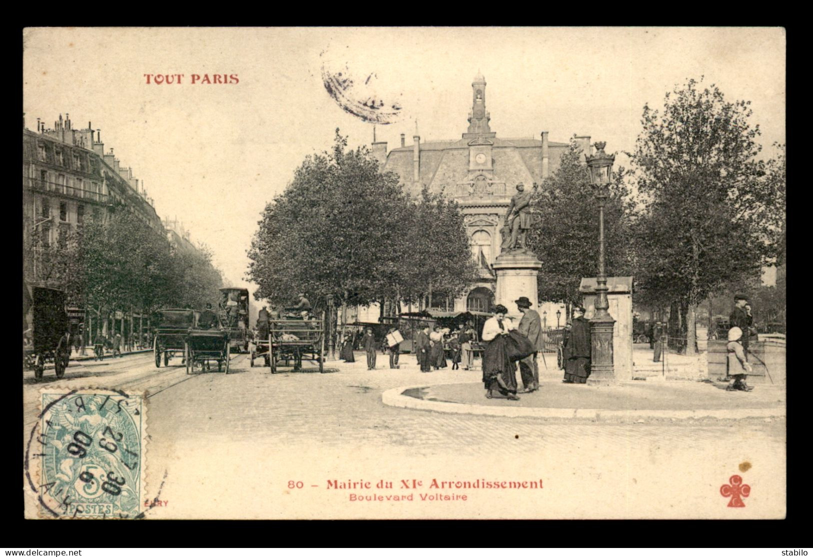 75 - PARIS - 11EME - TOUT PARIS N°80 - MAIRIE BOULEVARD VOLTAIRE - EDITEUR FLEURY - Arrondissement: 11