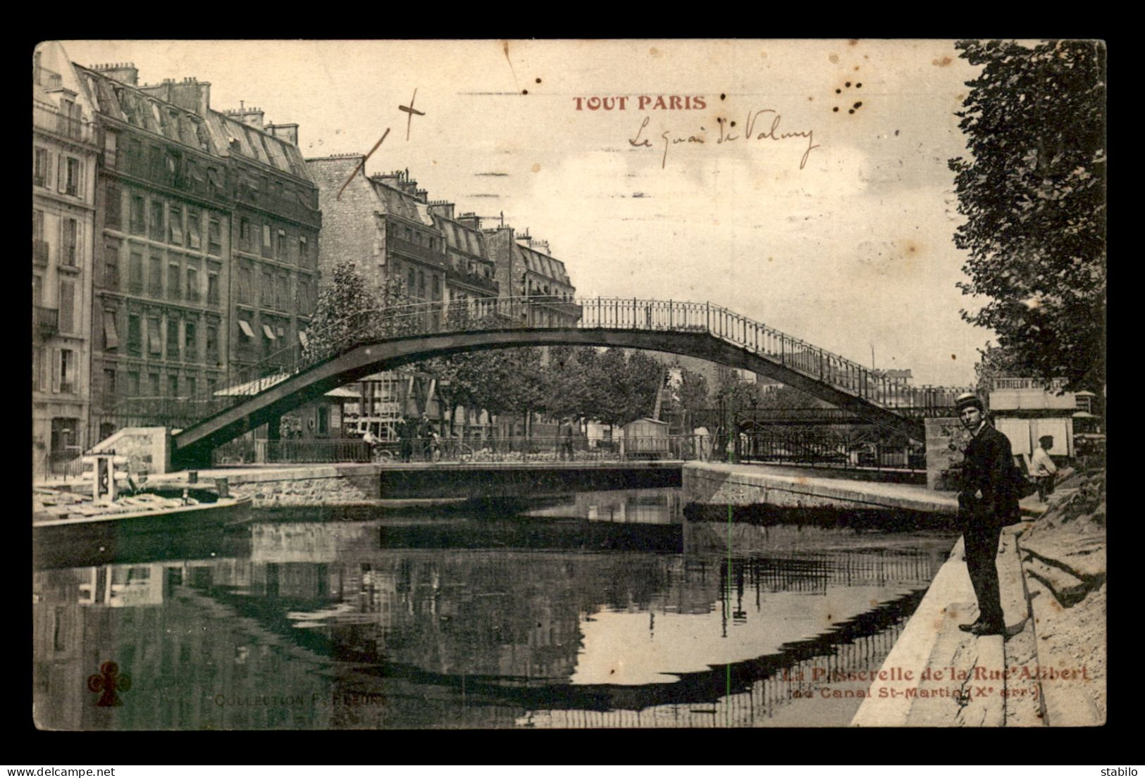 75 - PARIS - 10EME - TOUT PARIS N°4 - LA PASSERELLE DE LA RUE ALIBERT AU CANAL ST-MARTIN - EDITEUR FLEURY - Paris (10)