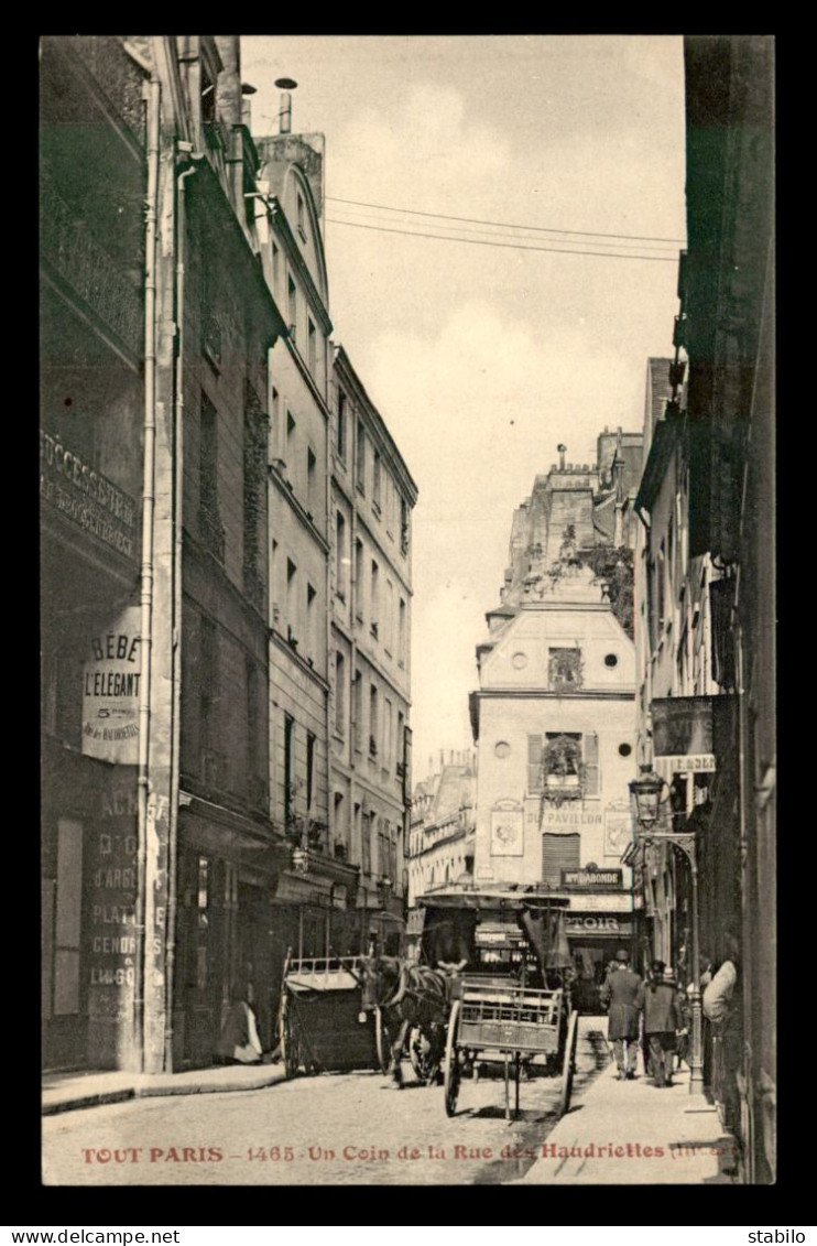 75 - PARIS - 3EME - TOUT PARIS N°1465 - UN COIN DE LA RUE DES HAUDRIETTES - EDITEUR FLEURY - Arrondissement: 03