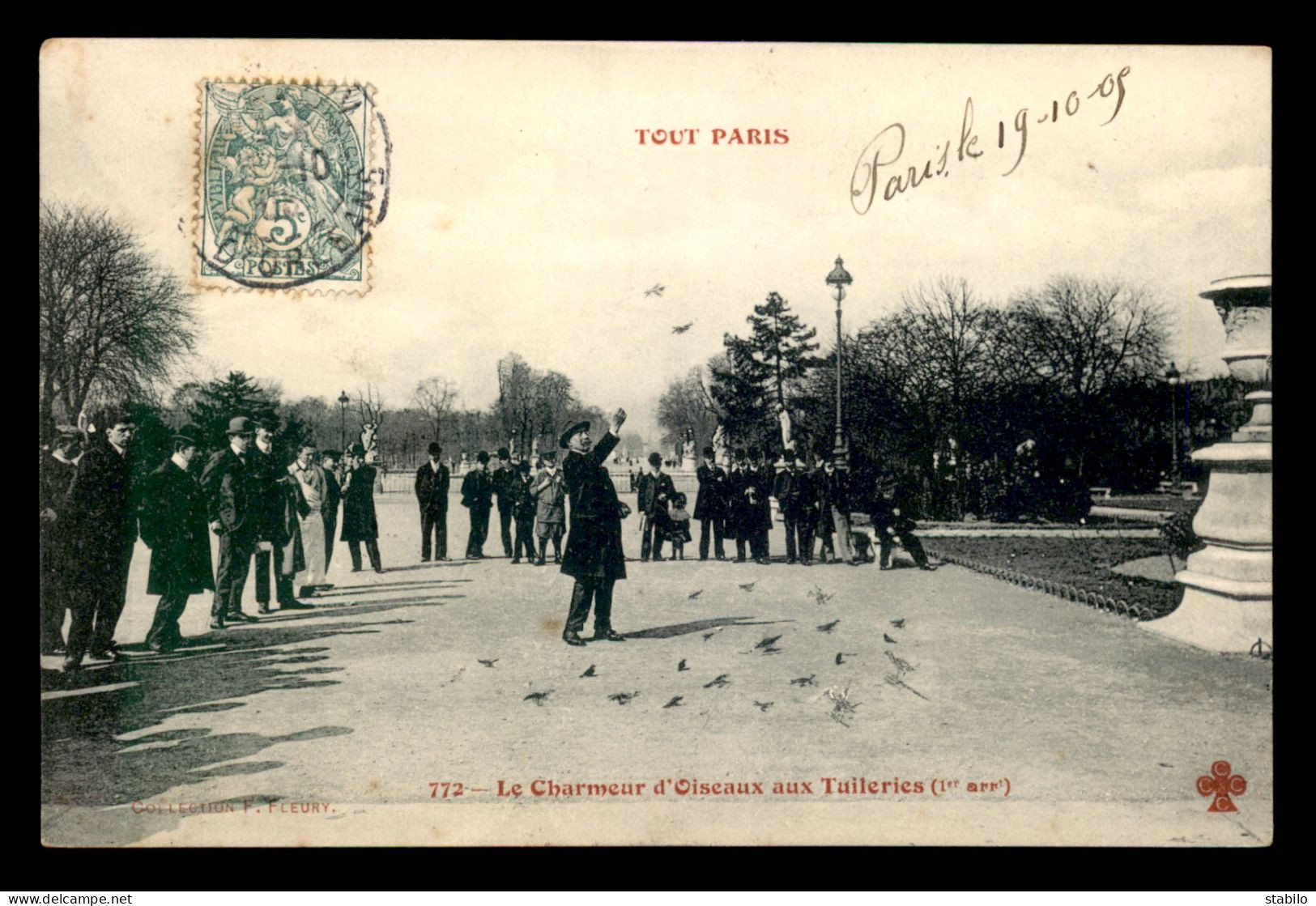 75 - PARIS - 1ER - TOUT PARIS N°772 - LE CHARMEUR D'OISEAUX AUX TUILERIES - EDITEUR FLEURY - Arrondissement: 01