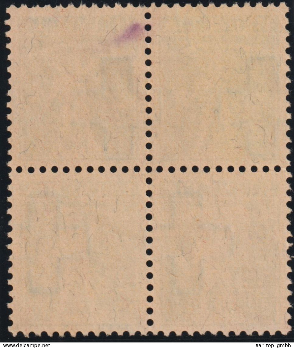 Schweiz Tellknabe SBK#181 Abart 4-er-Block Gestempelt "5 Defekt" - Used Stamps