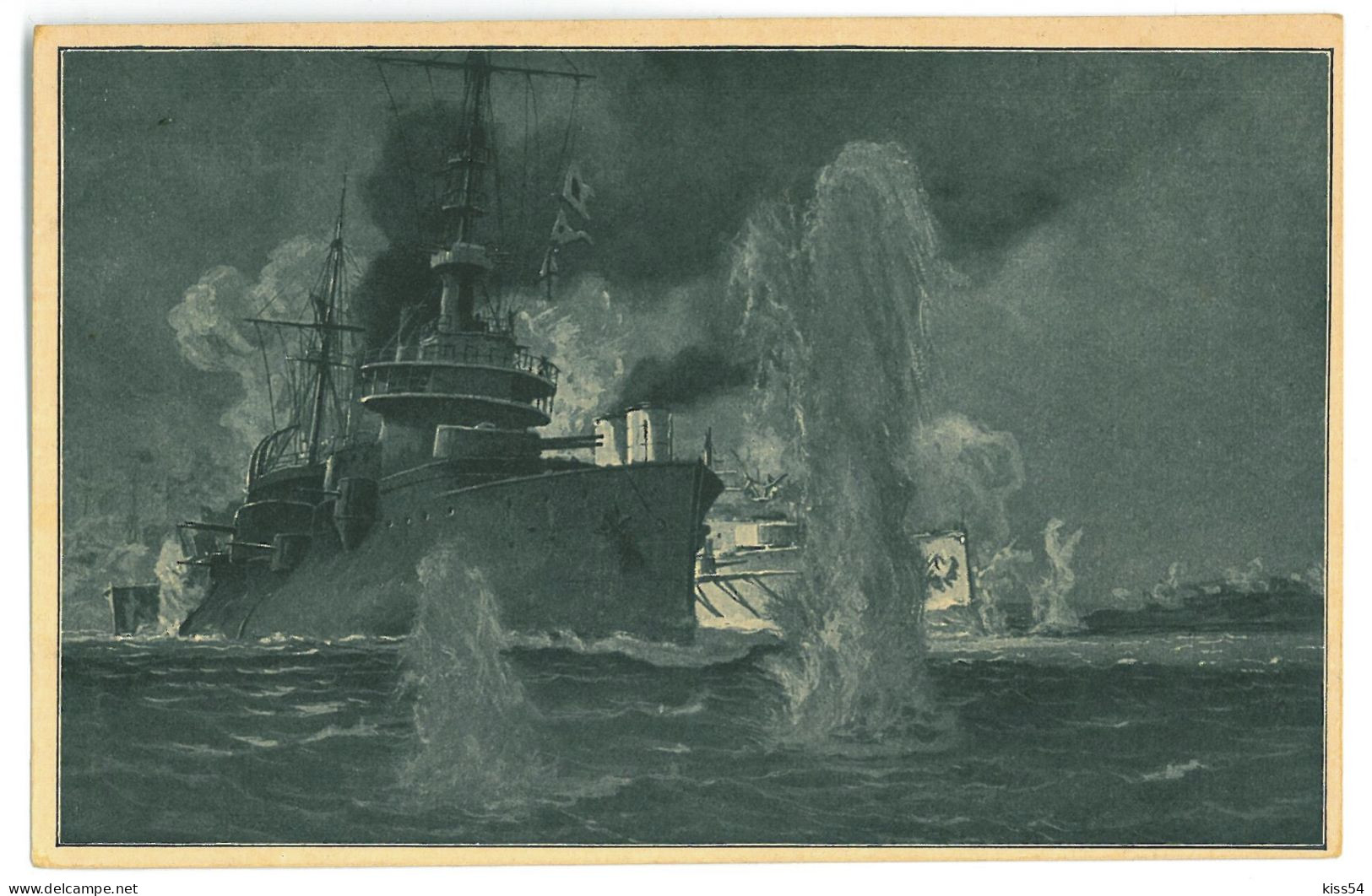 TR 13 - 21656 Dardanelles Sea, Warships, Turkey - Old Postcard - Unused - Turkey