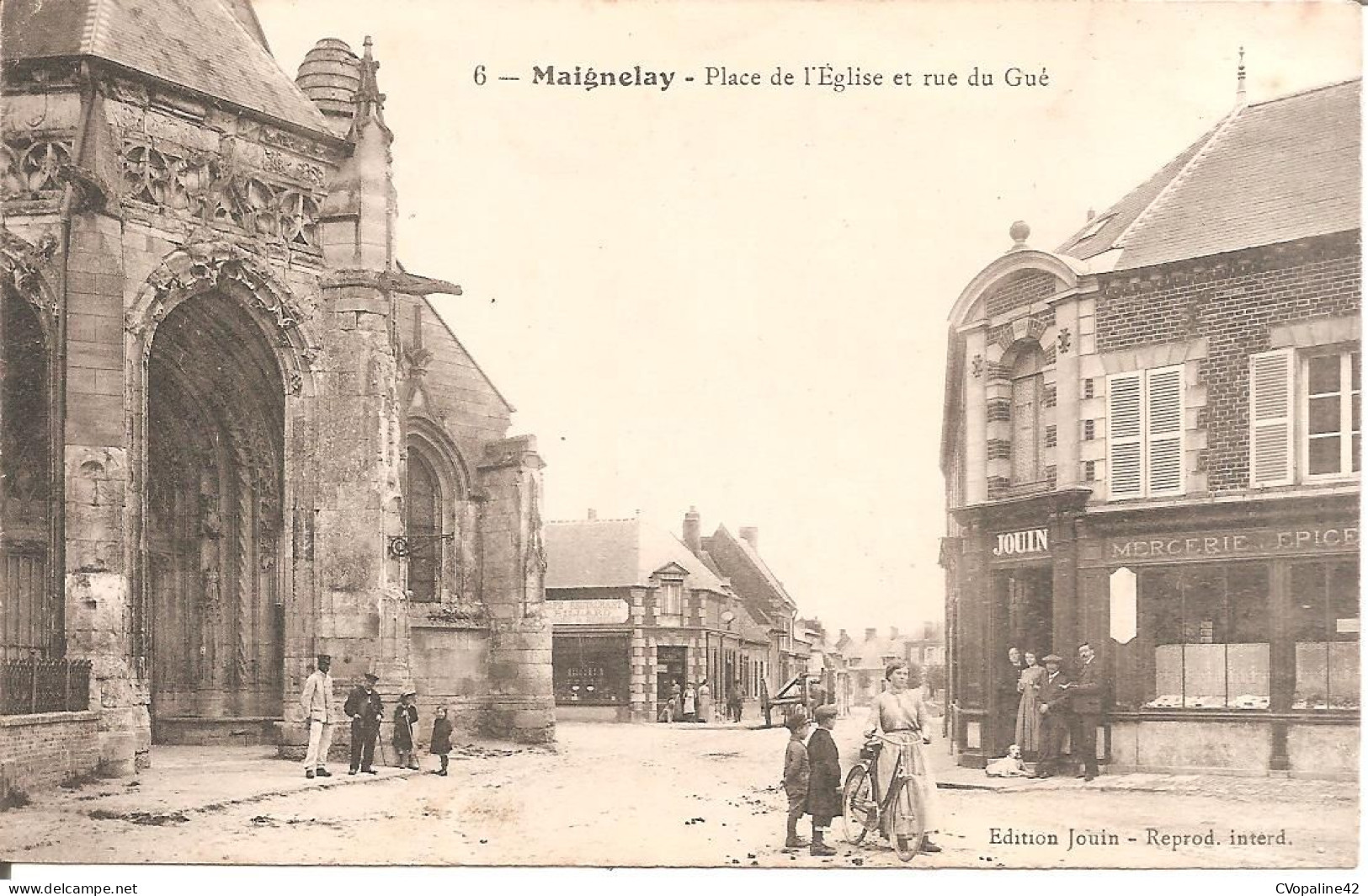 MAIGNELAY (60) Place De L'Eglise Et Rue Du Gué  En 1915 - Maignelay Montigny