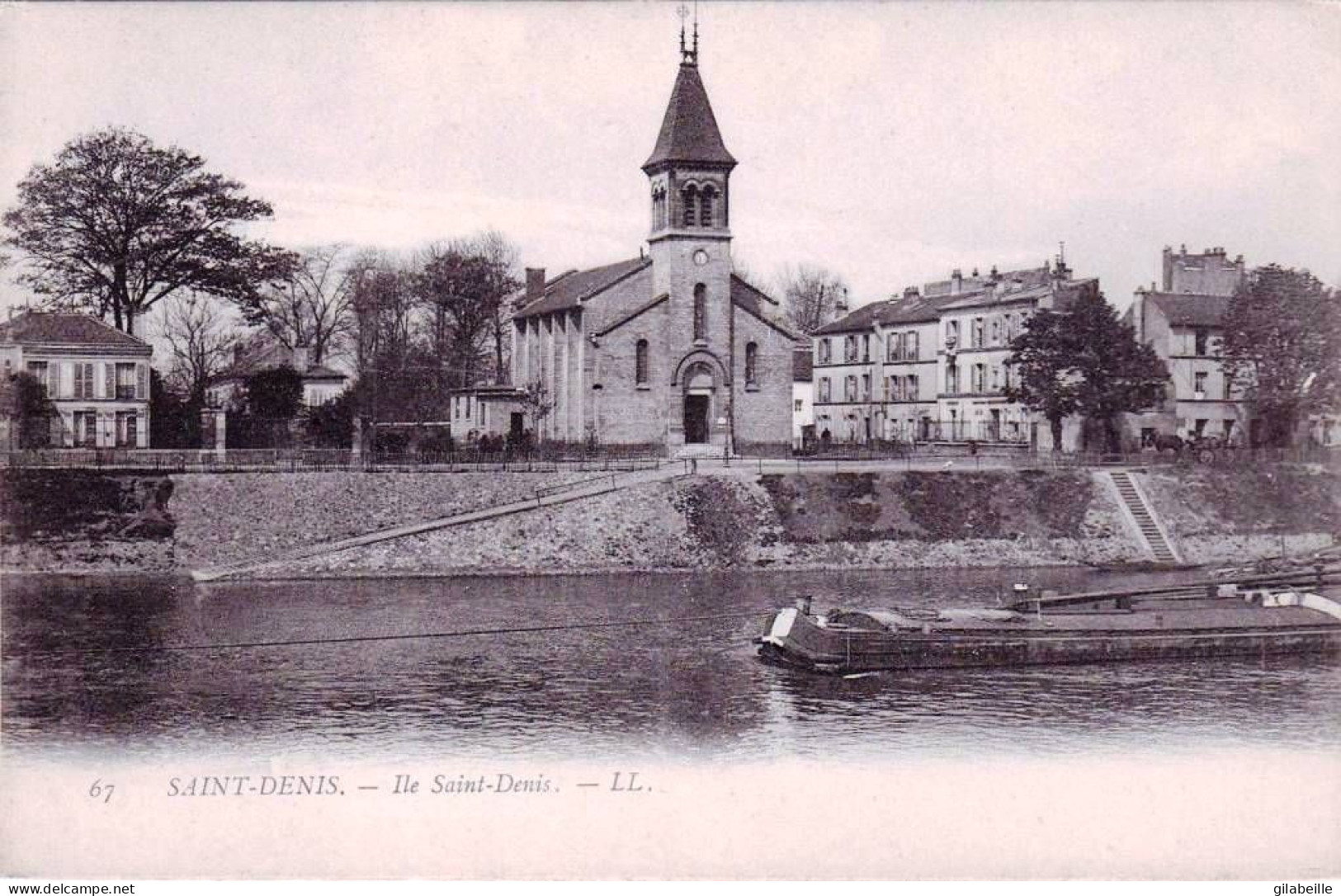93 - SAINT DENIS -  Ile Saint Denis - Péniche - Saint Denis