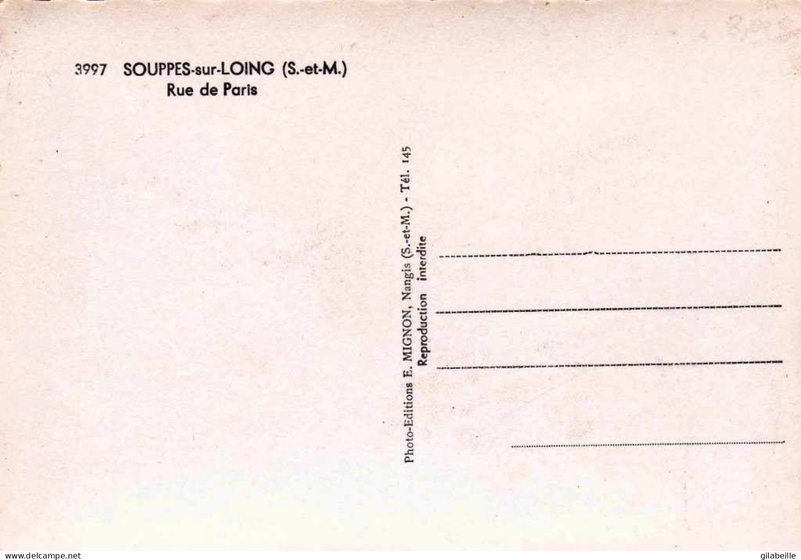 77 - SOUPPES Sur LOING - Rue De Paris - Hotel De L Esperance - Souppes Sur Loing