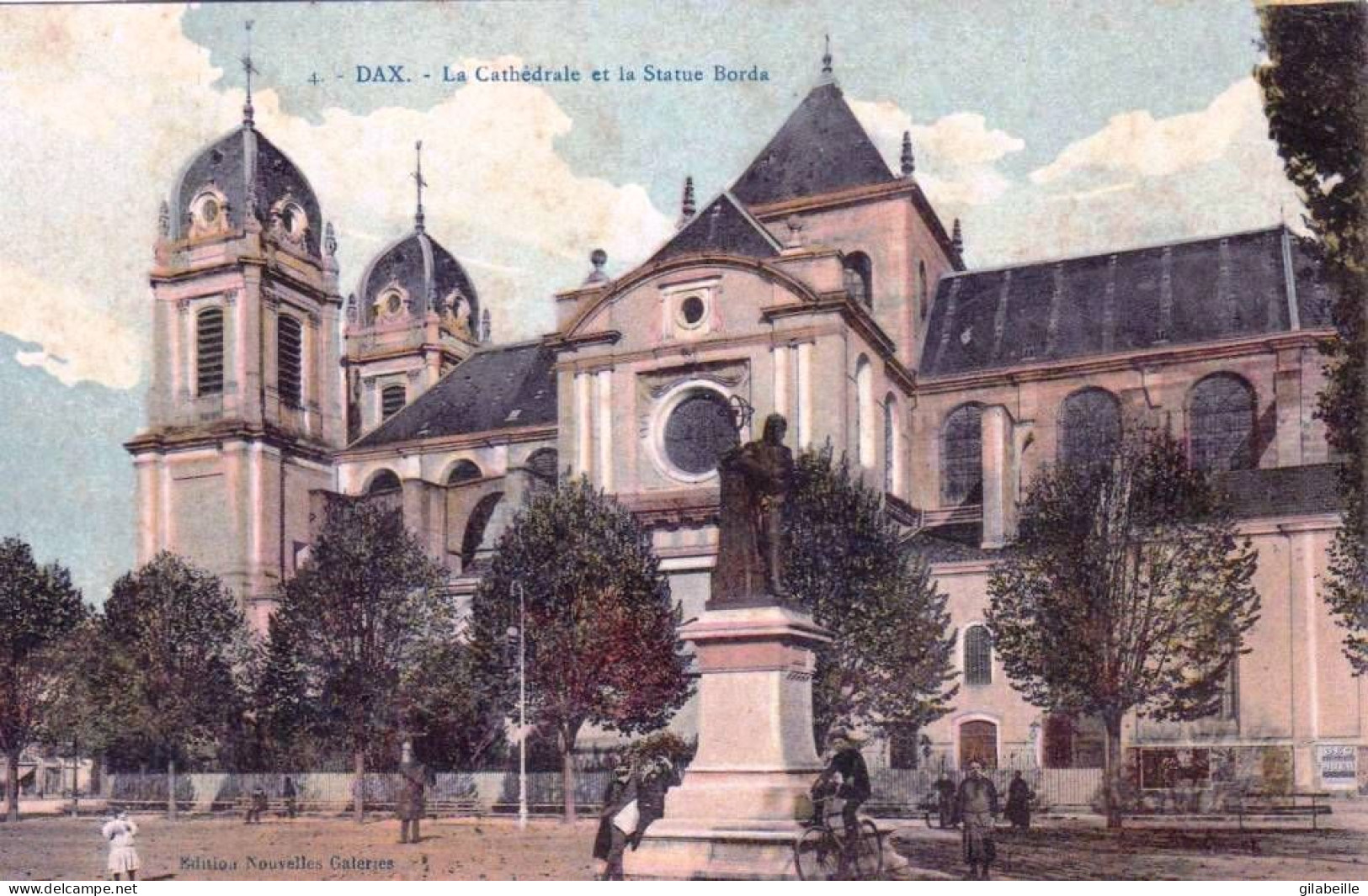 40 - Landes -  DAX -  La Cathedrale Et La Statue Borda - Dax