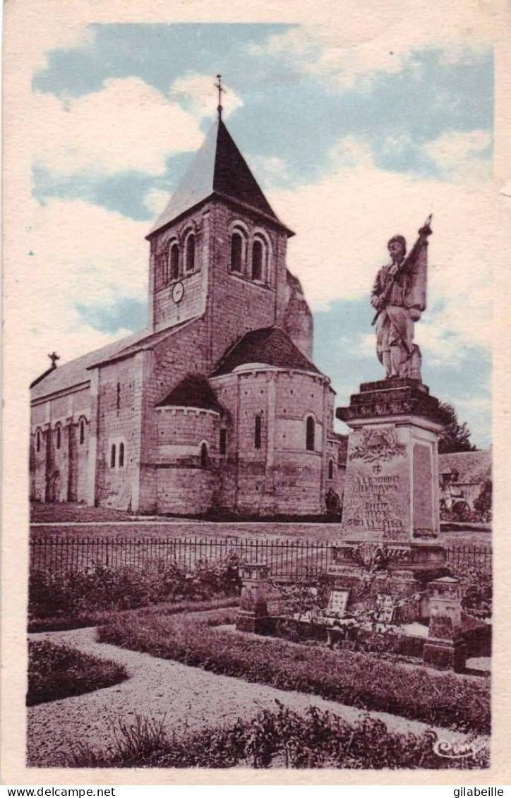 37 - Indre Et Loire -  BOSSAY Sur CLAISE  -  L Eglise Et Le Monument Aux Morts - Autres & Non Classés