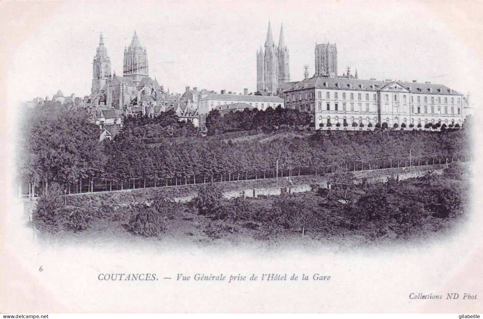 50 - Manche -  COUTANCES -  Vue Generale Prise De L Hotel De La Gare - Coutances