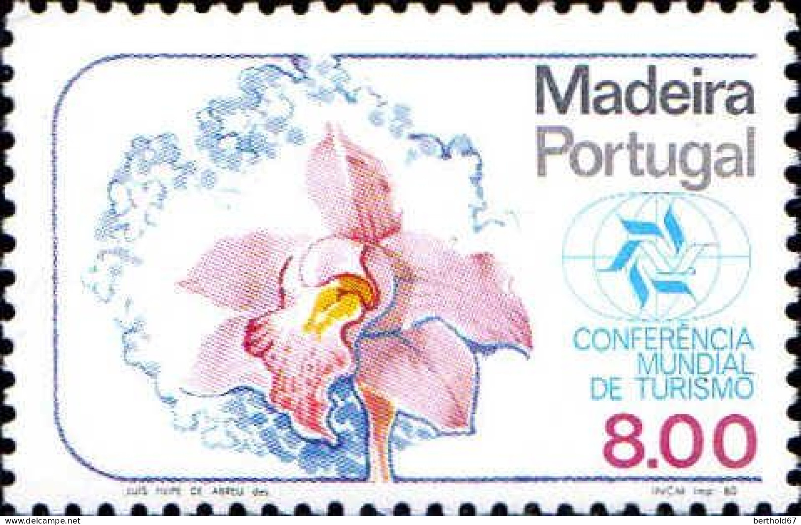 Madère Poste N** Yv: 73 Mi:68 Conferencia Mundial De Turismo Orchidée - Madère