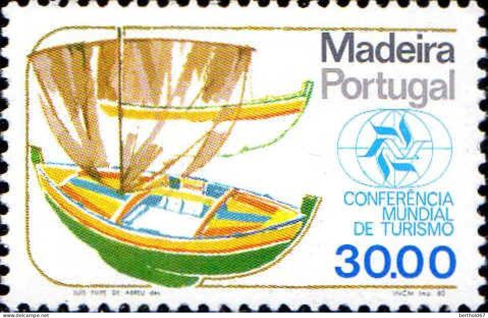 Madère Poste N** Yv: 74 Mi:69 Conferencia Mundial De Turismo Bateau - Madeira