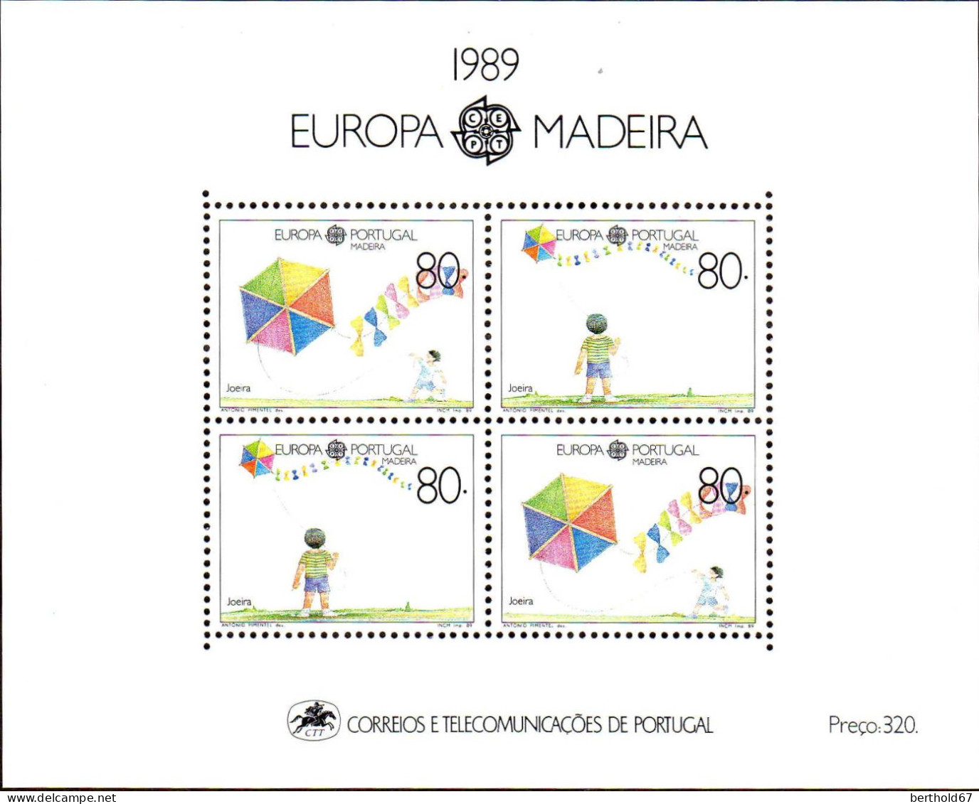 Madère Bloc N** Yv:10 Mi:10 Europa Cept Jeux D'enfants Joeira - Madeira