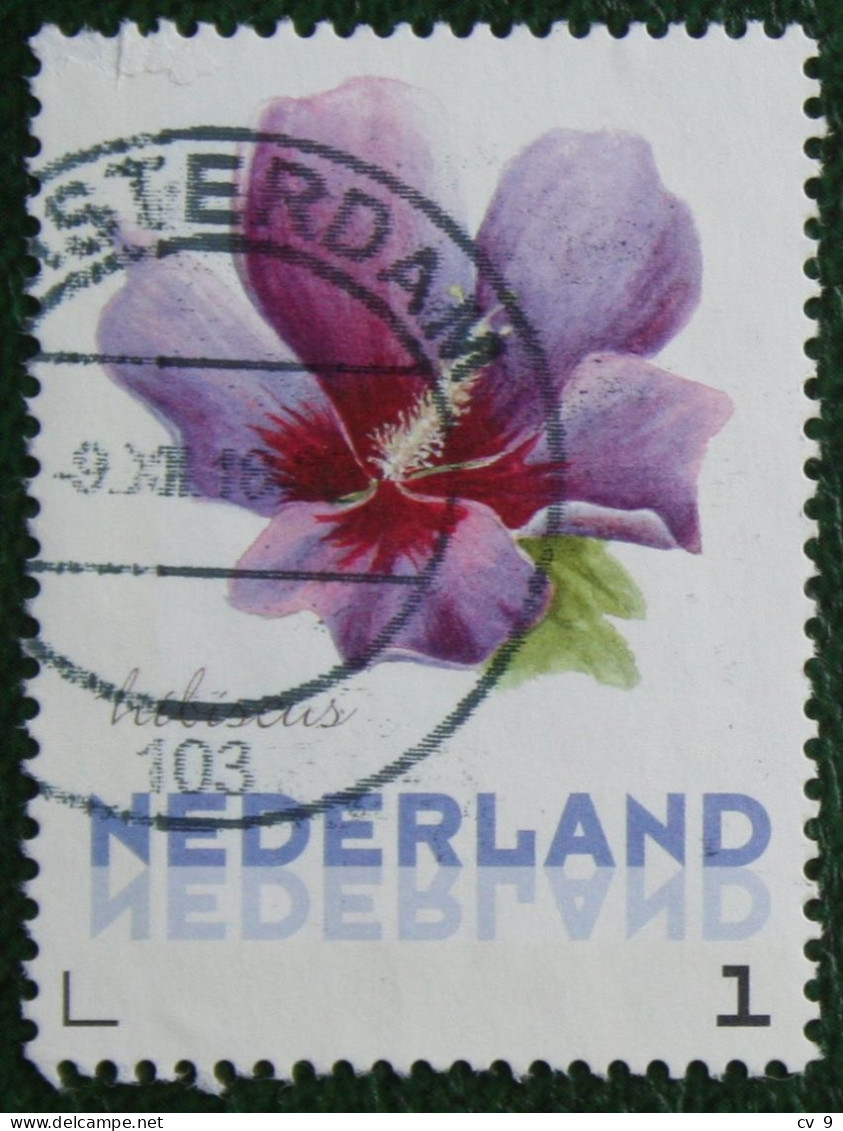 HIBISCUS Flower Blumen Fleur Persoonlijke Zegel JANNEKE BRINKMAN 2014 Gestempeld USED / Oblitere NEDERLAND / NIEDERLANDE - Francobolli Personalizzati