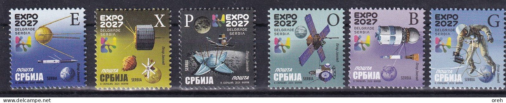 SERBIA 2024,DEFINITIVE STAMPS,ASTRONOMY,EXPO 2024,SATELITE ,SPACE,MNH - Servië