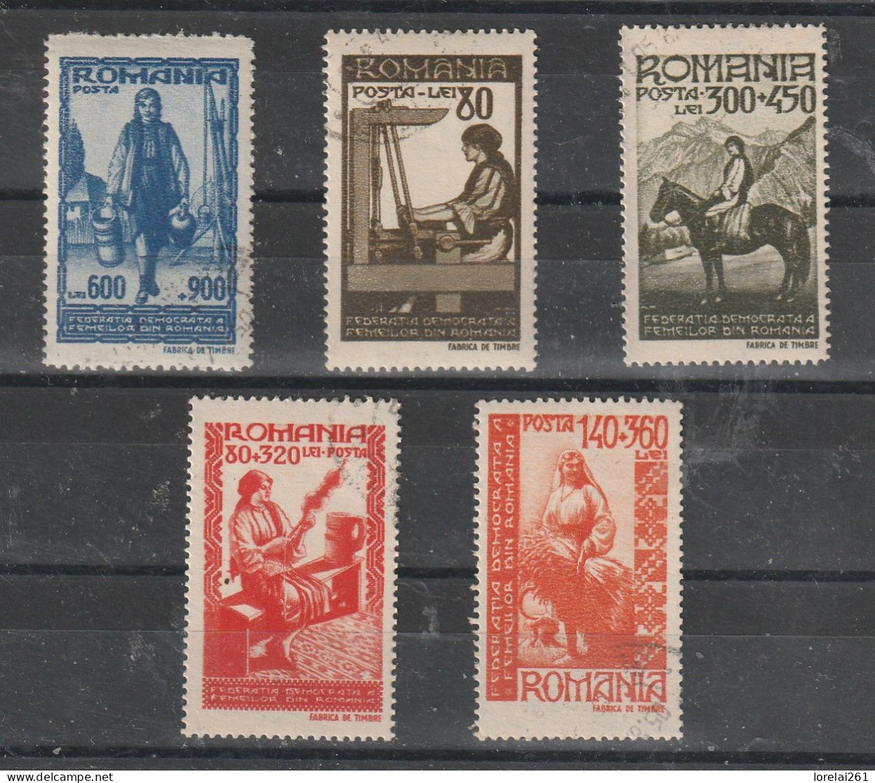1946 - Federation Democratique Des Femmes Mi 1013/1017 - Used Stamps