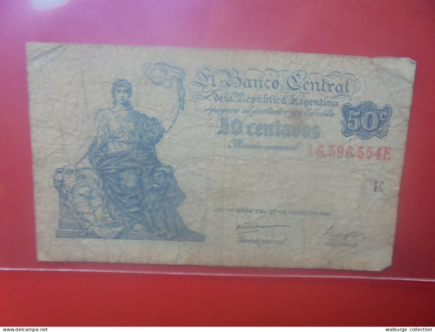 ARGENTINE 50 Centavos 1948-50 Circuler (B.33) - Argentine