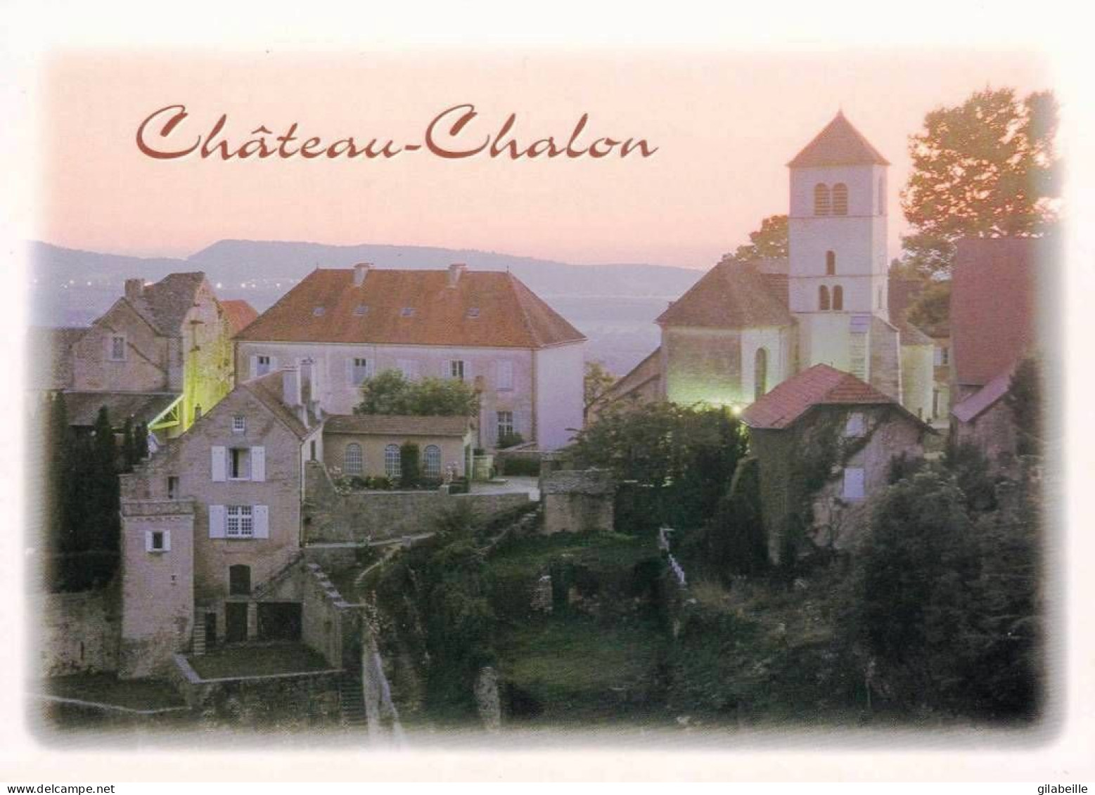 39 - Jura -  CHATEAU CHALON - Le Village Et L église Au Crepuscule - Sonstige & Ohne Zuordnung