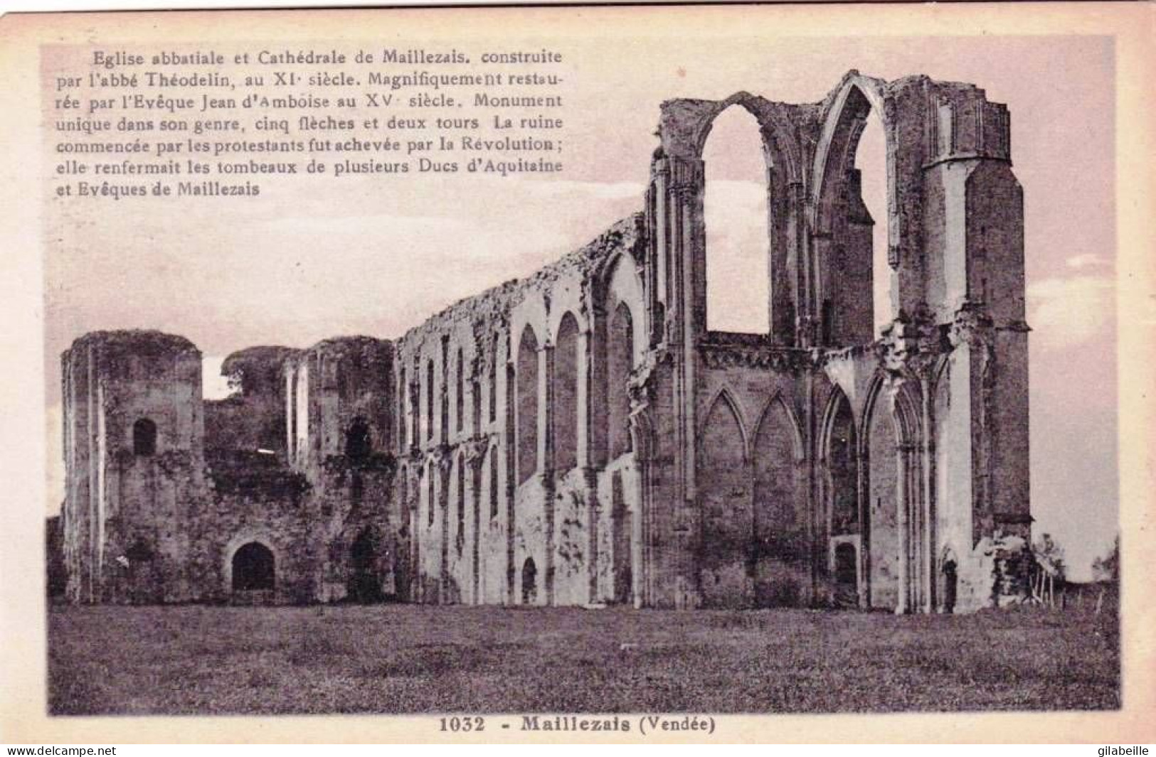 85 - Vendée - MAILLEZAIS -  Eglise Abbatiale Et Cathedrale - Maillezais