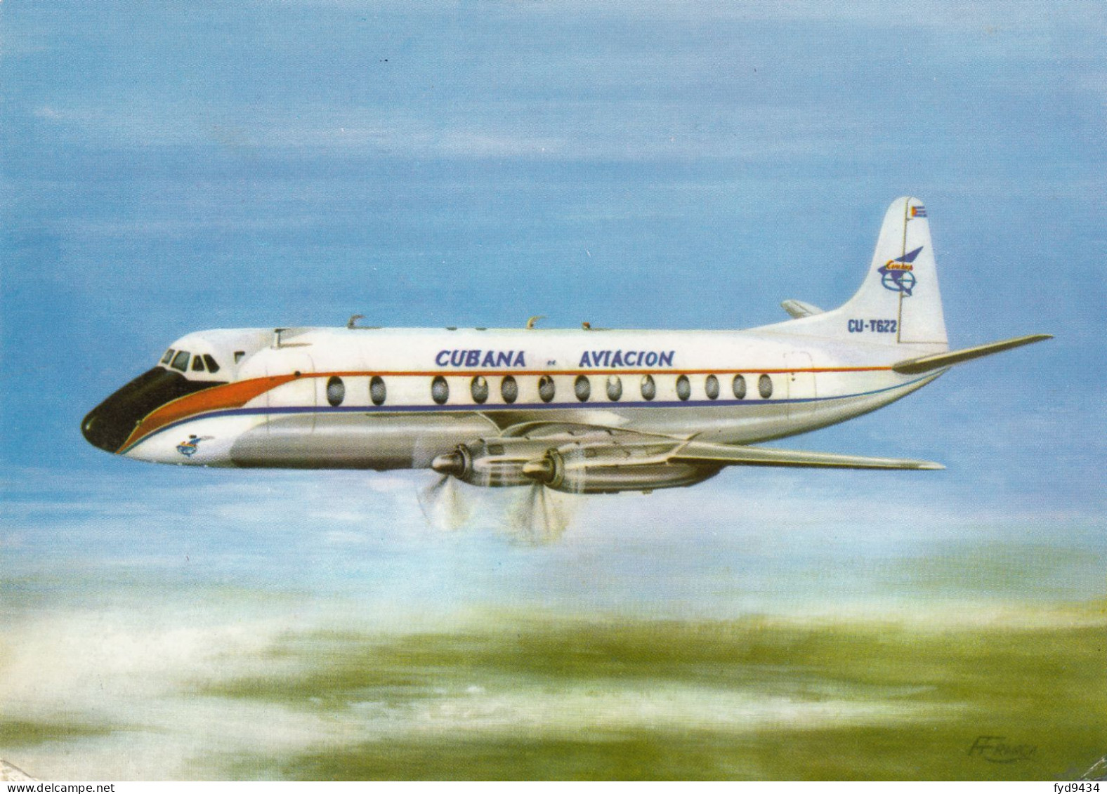 CPA - Vickers Viscount - Compagnie Cubana De Aviacion - 1946-....: Ere Moderne