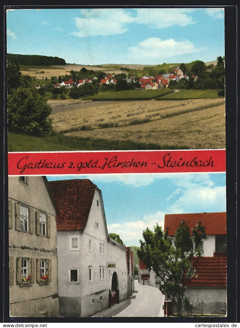 AK Steinbach / Würzburg, Gasthaus Zum Gold. Hirschen, Gesamtansicht  - Wuerzburg