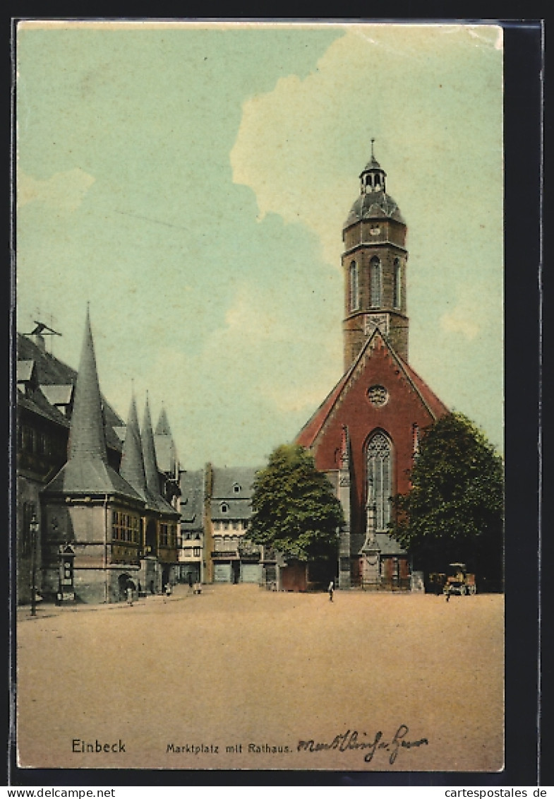 AK Einbeck, Marktplatz Mit Rathaus  - Einbeck