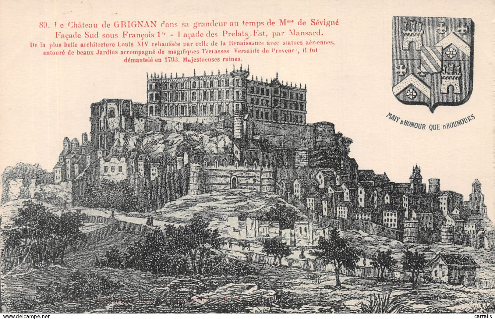 26-GRIGNAN LE CHATEAU-N°4212-E/0003 - Grignan