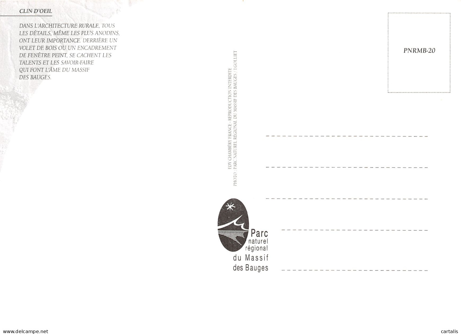 73-MASSIF DES BAUGES-N°4212-D/0005 - Other & Unclassified