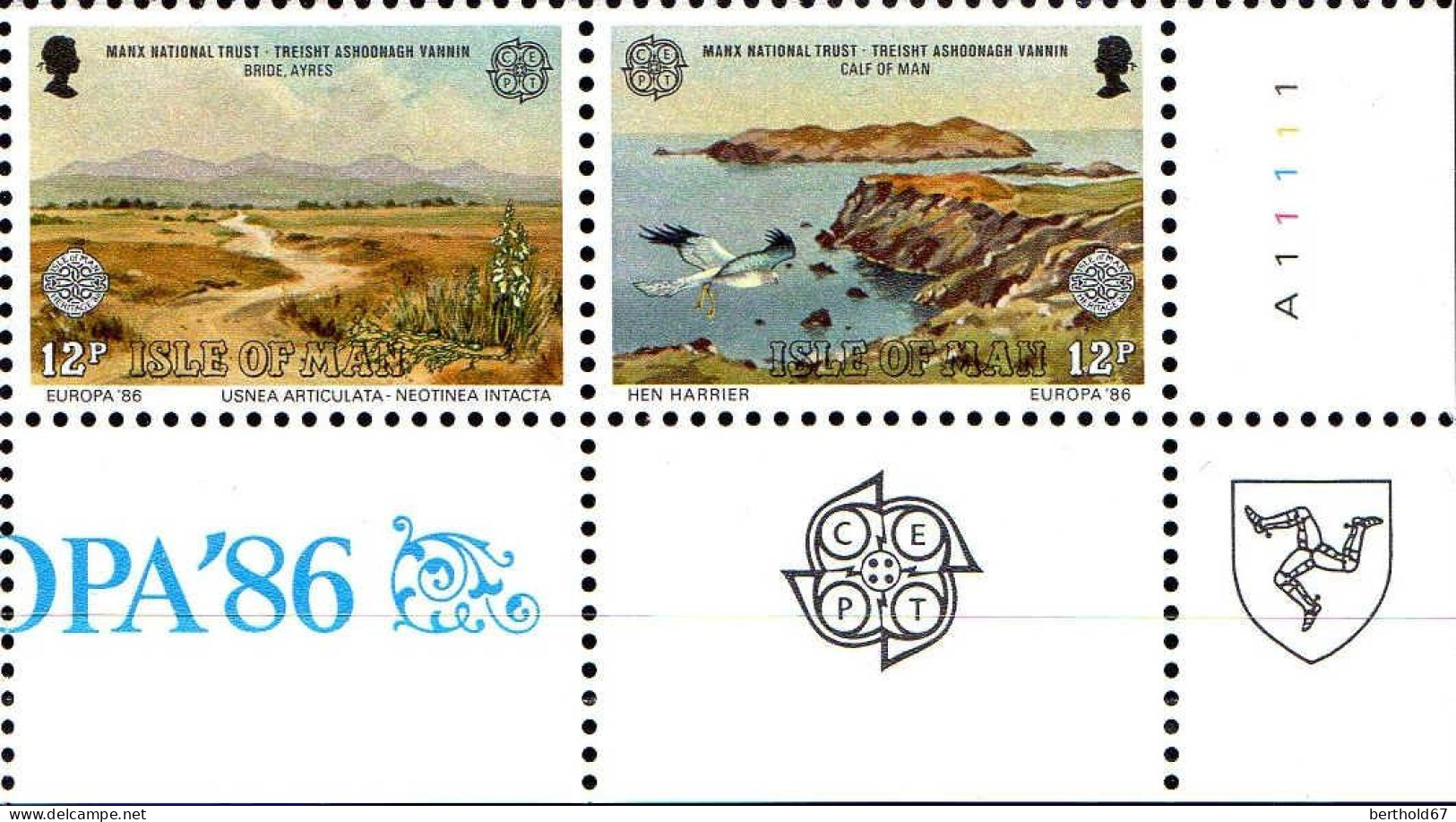 Man Poste N** Yv:302/305 Europa Cept Protection De La Nature Coin D.feuille - Man (Ile De)