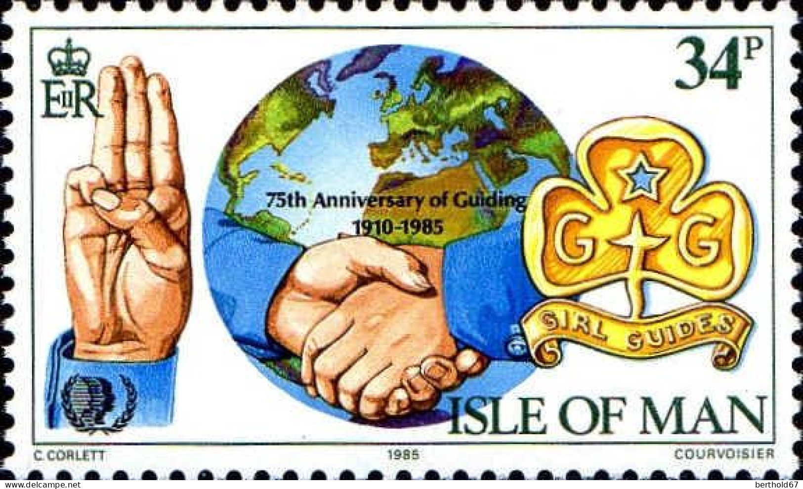 Man Poste N** Yv:268/272 75.Anniversaire Des Guides - Isle Of Man