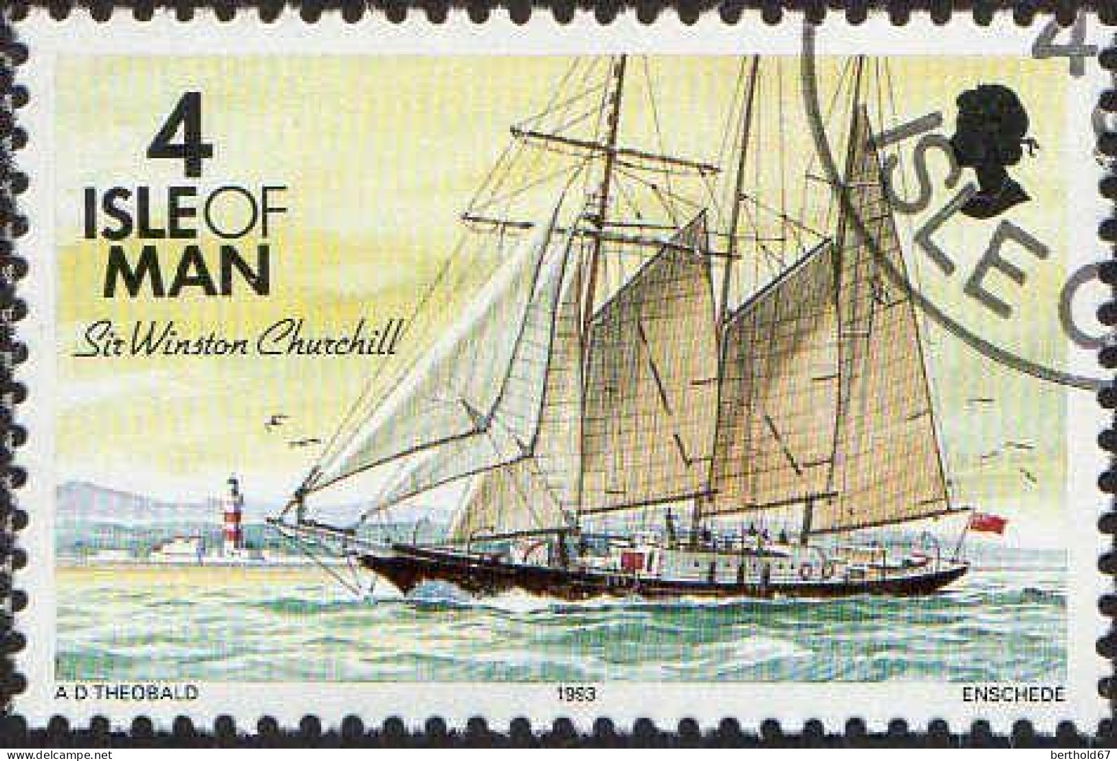 Man Poste Obl Yv:564/575 Bateaux 1.Serie (TB Cachet Rond) - Man (Ile De)