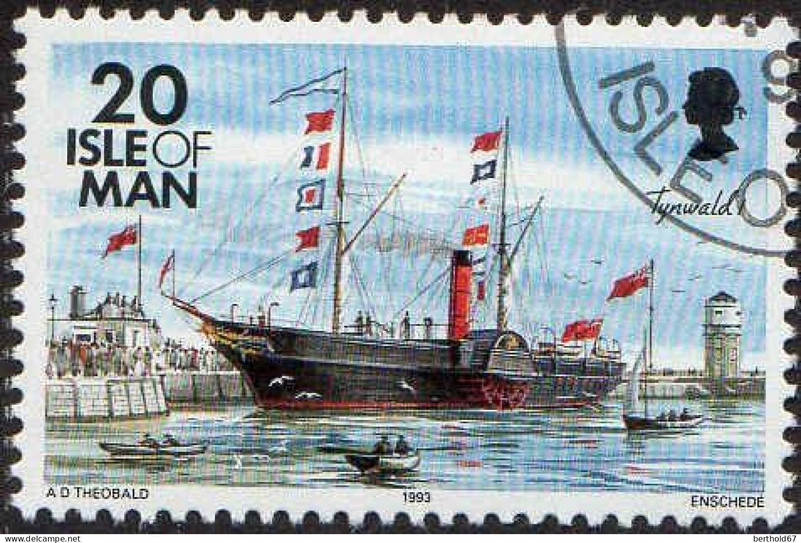 Man Poste Obl Yv:564/575 Bateaux 1.Serie (TB Cachet Rond) - Isle Of Man