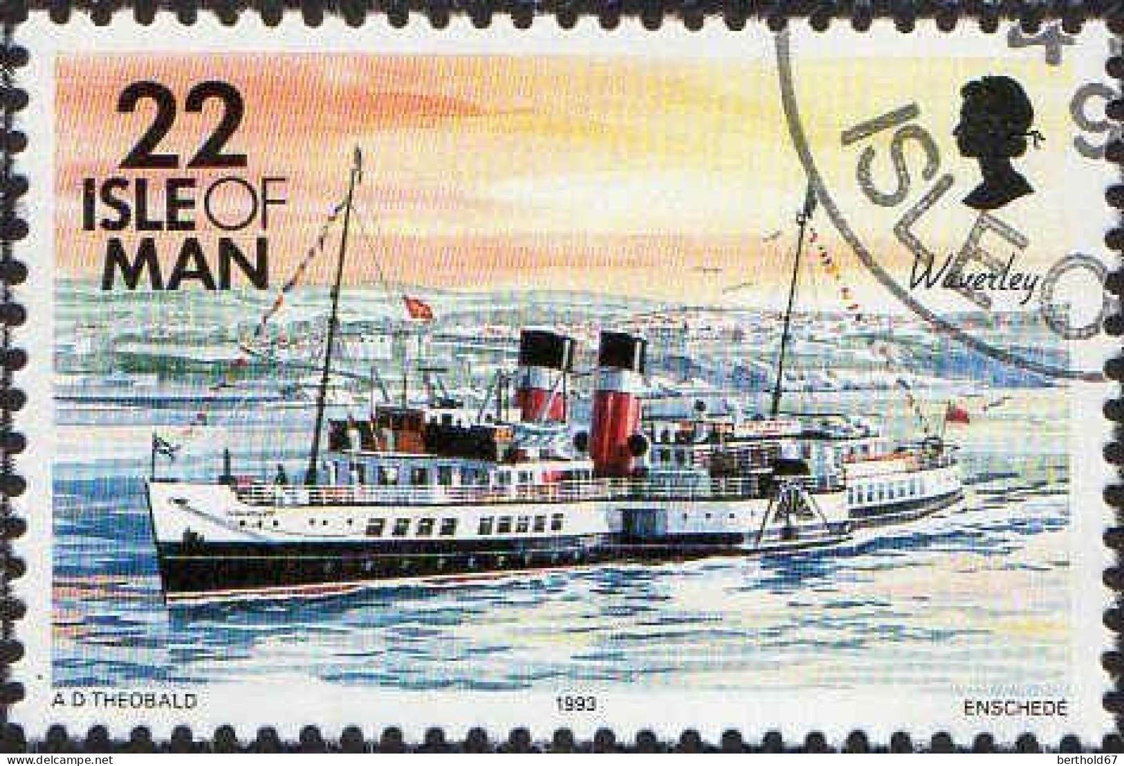 Man Poste Obl Yv:564/575 Bateaux 1.Serie (TB cachet rond)