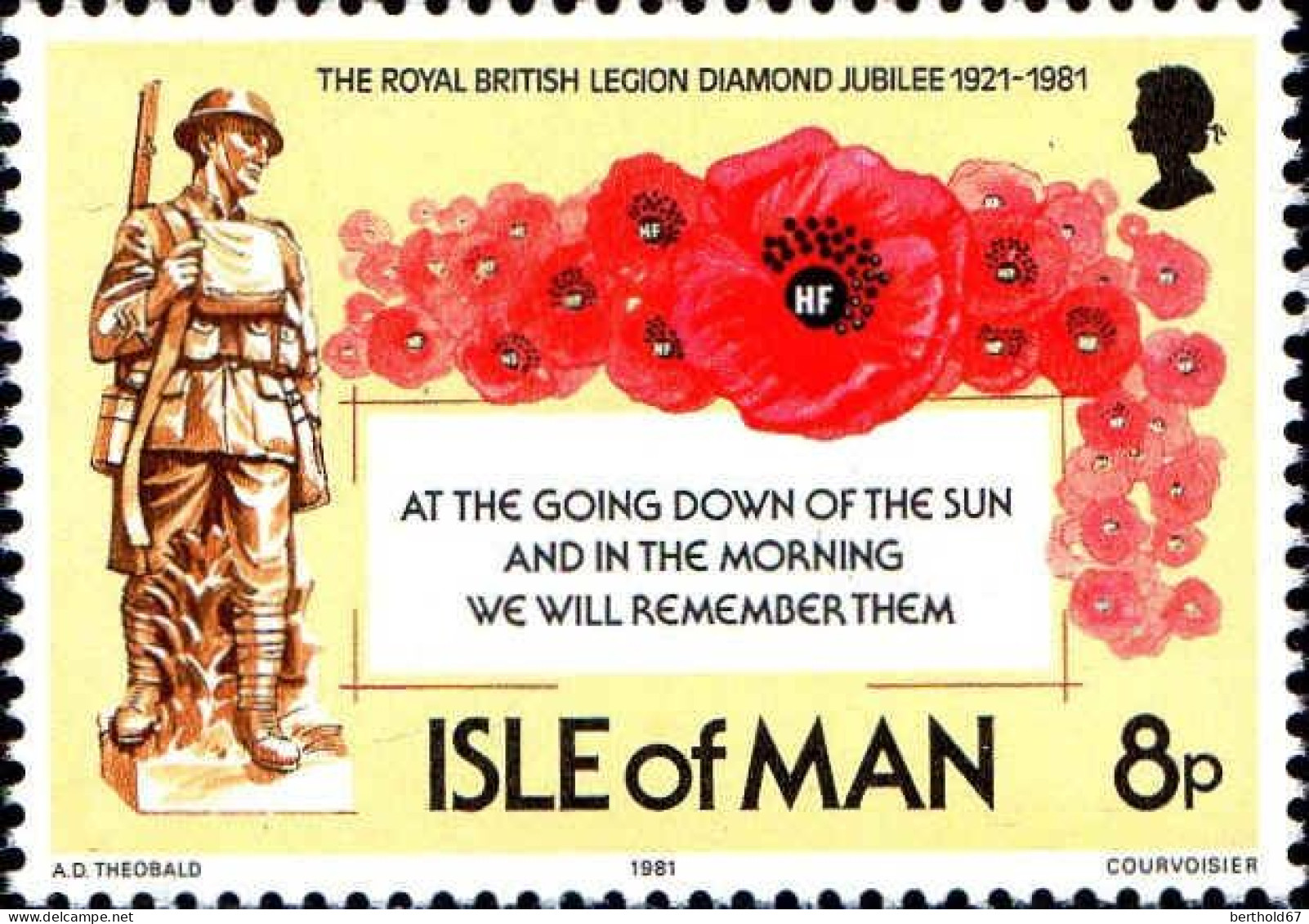 Man Poste N** Yv:192/195 60.Anniversaire De La Royal British Legion - Man (Ile De)