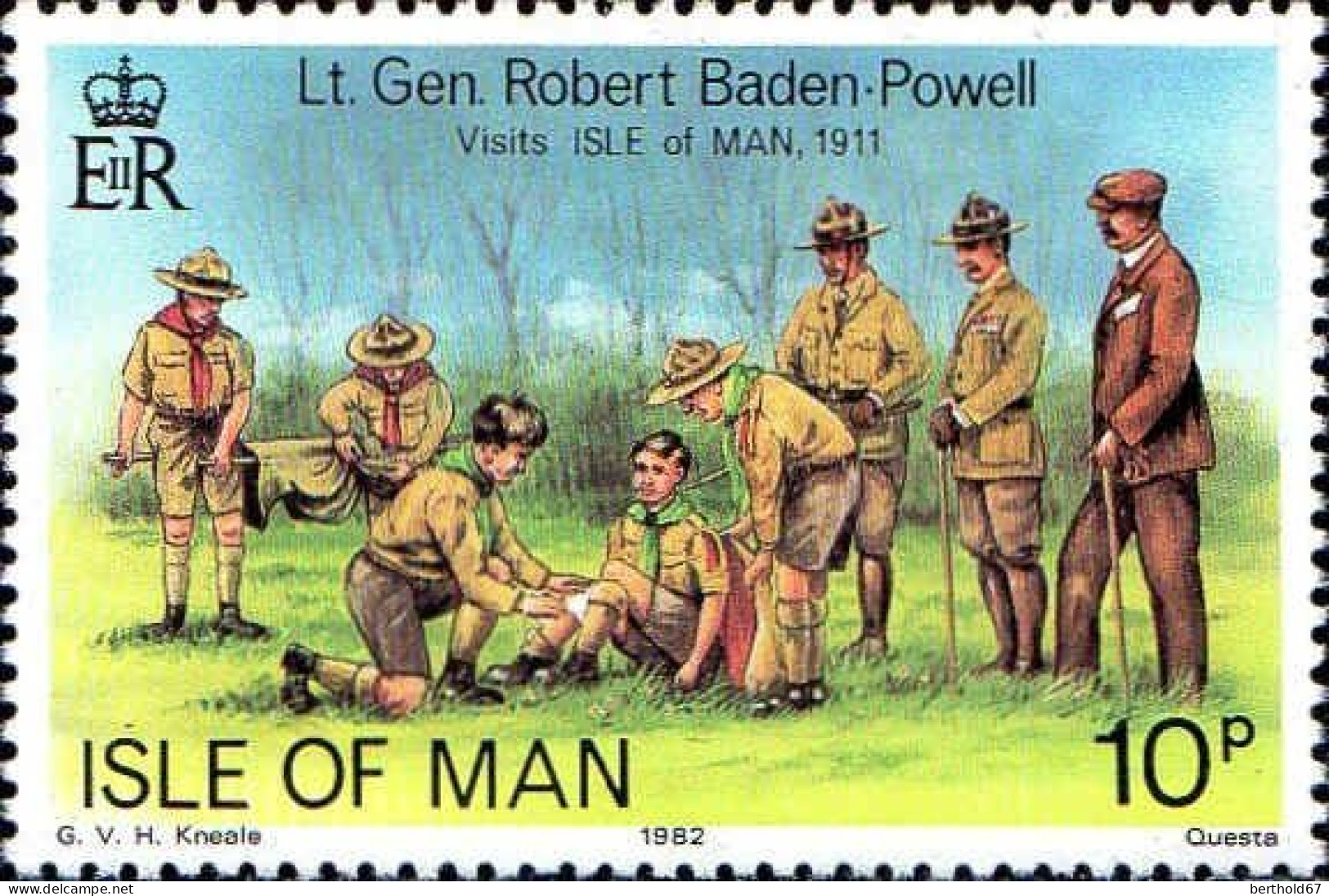 Man Poste N** Yv:198/202 75.Anniversaire Du Scoutisme - Isle Of Man