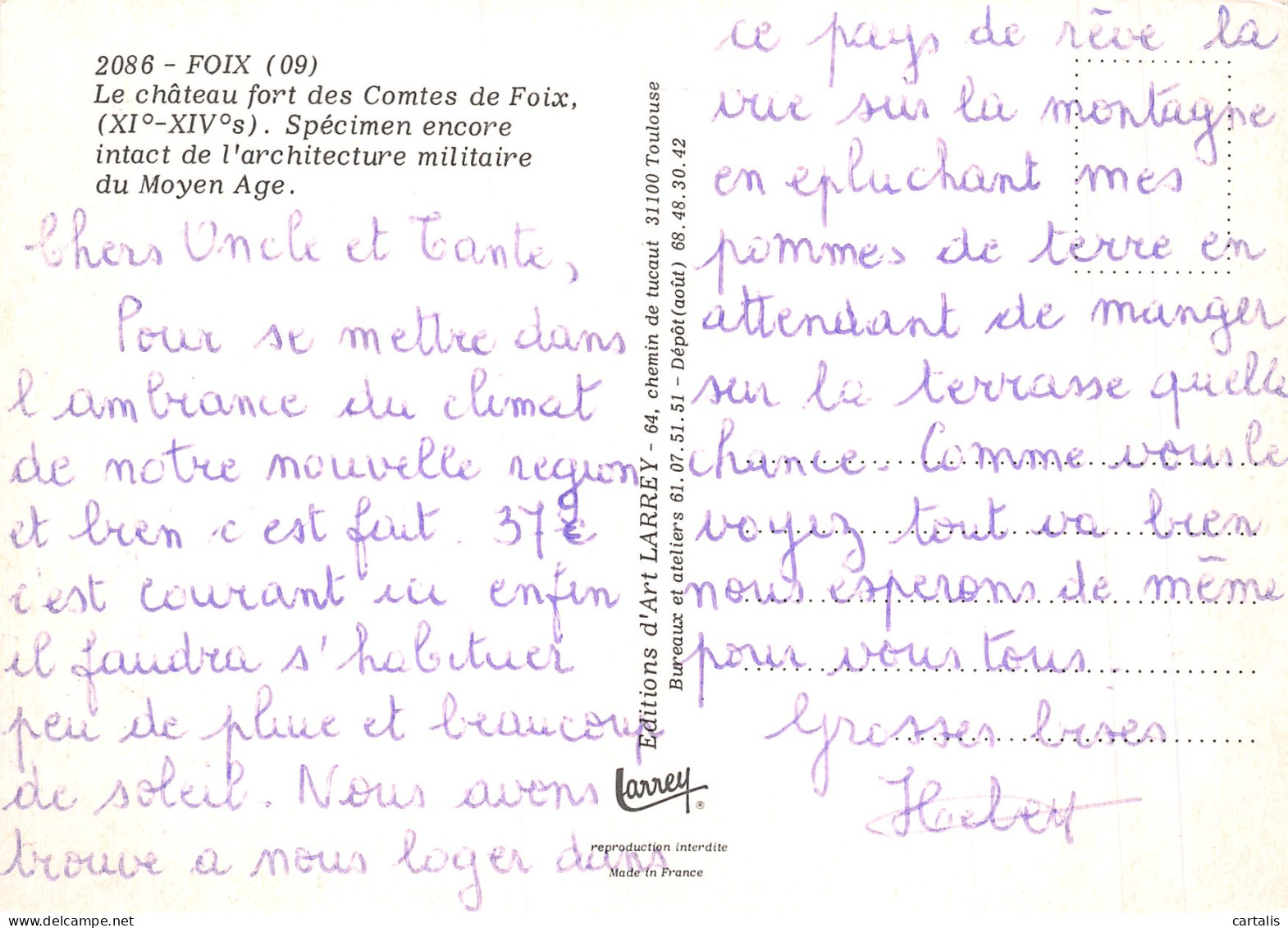 09-FOIX LE CHATEAU-N°4213-C/0215 - Foix