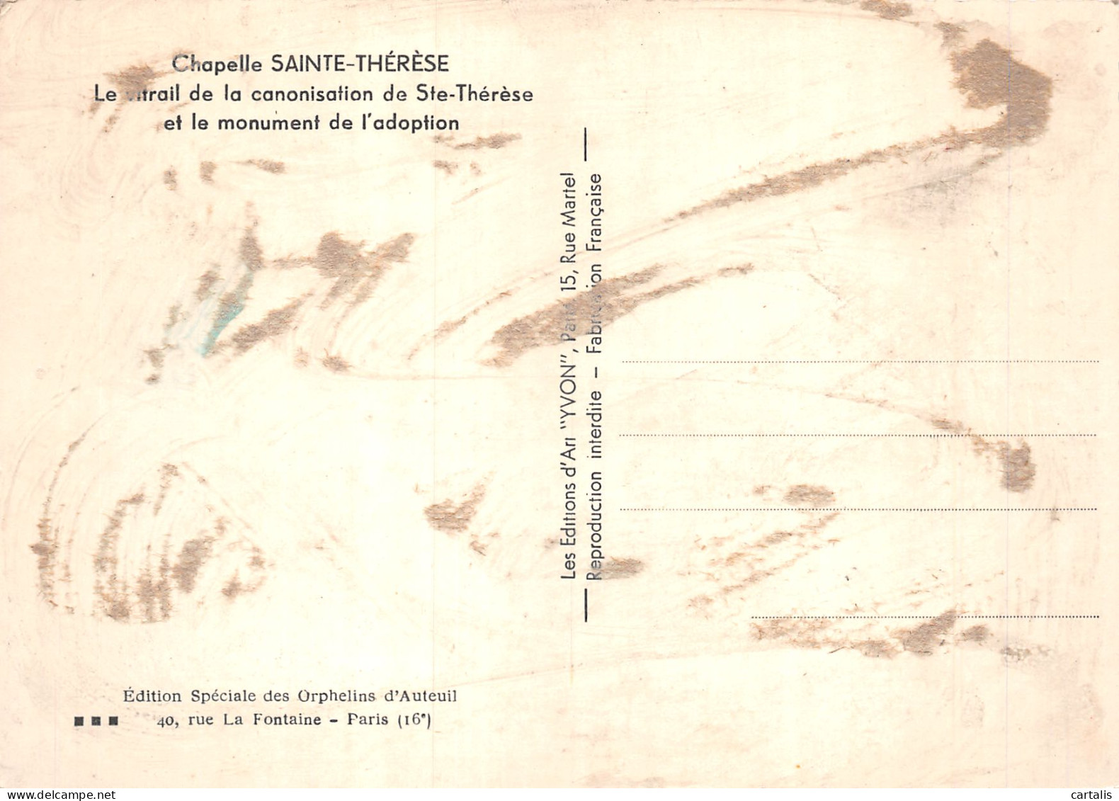 75-PARIS LA CHAPELLE SAINTE THERESE-N°4213-C/0051 - Autres & Non Classés