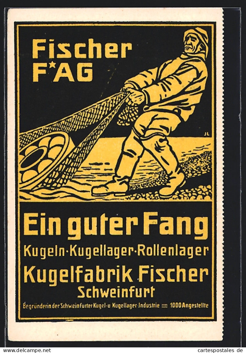 Künstler-AK Schweinfurt, Kugelfabrik Fischer  - Schweinfurt