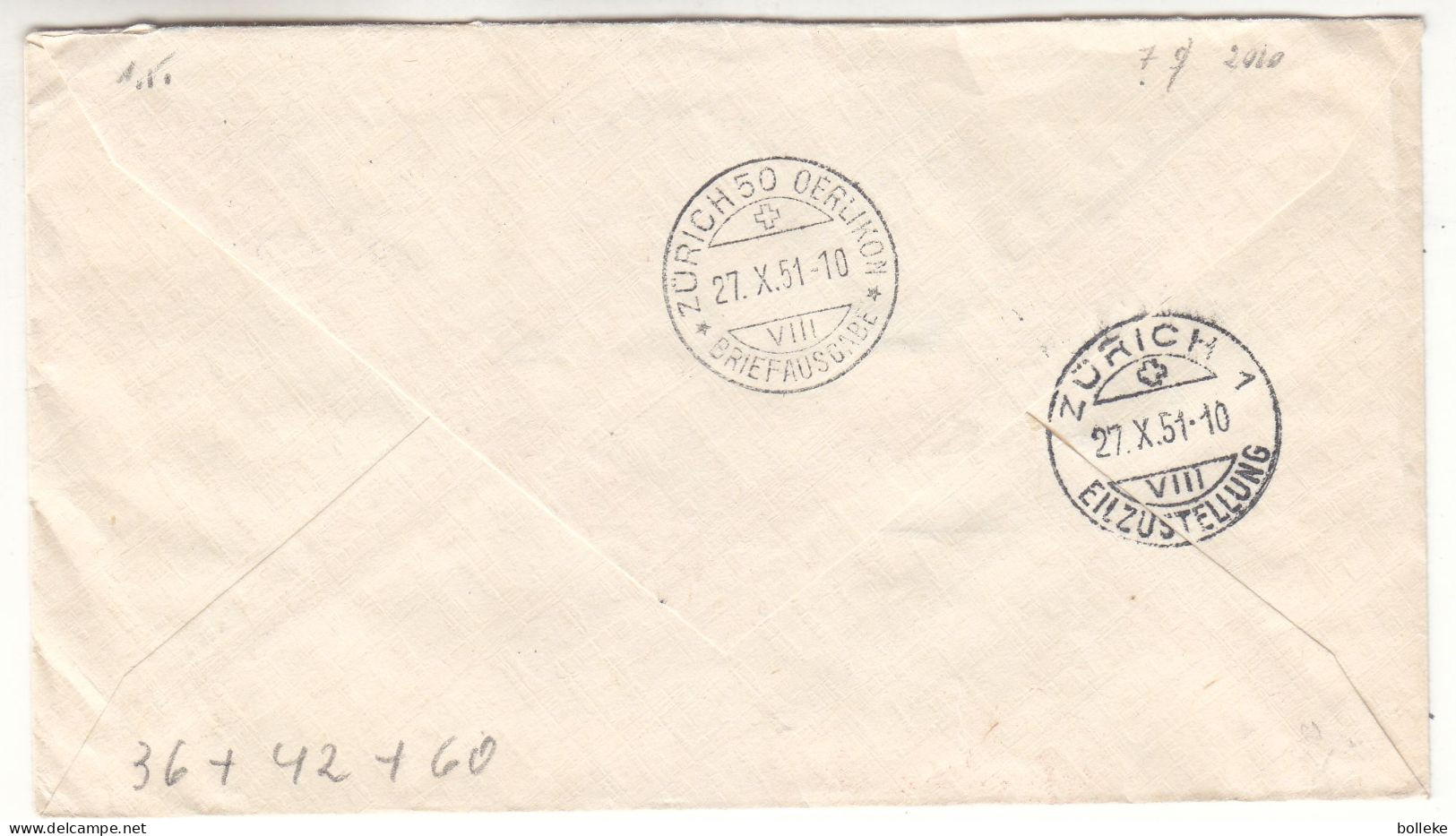 Israël - Lettre Exprès De 1951 - Oblit Haifa - Exp Vers Zurich - Monnaies - Arbres - Valeur 7 $ En ....2010 - - Covers & Documents