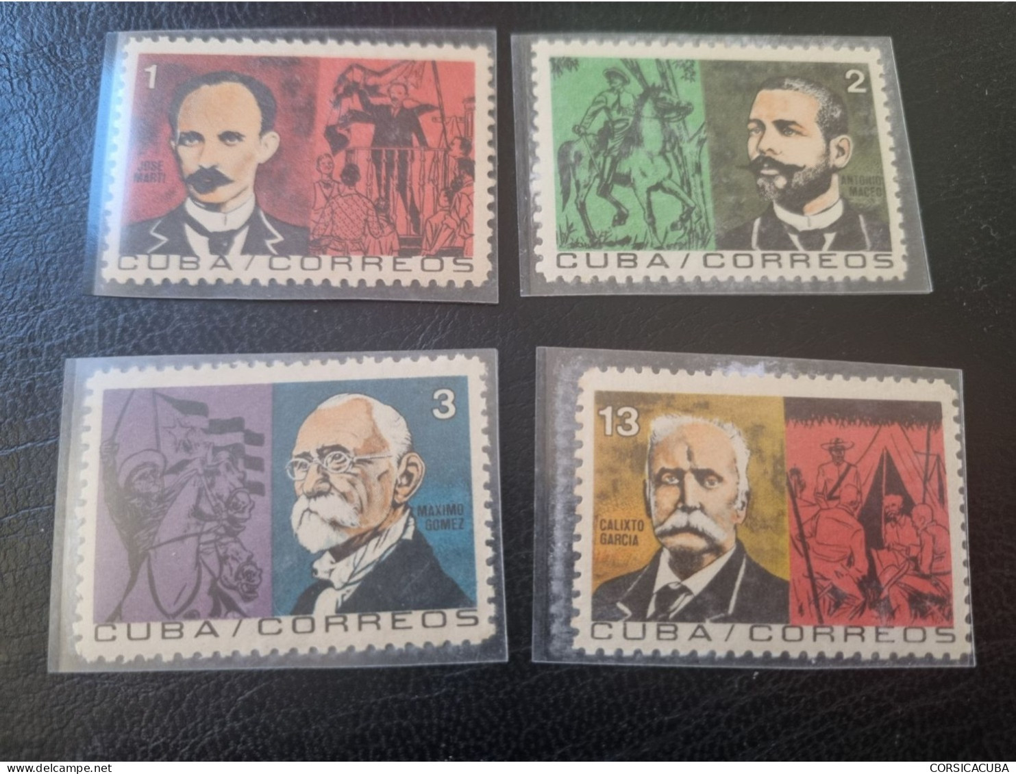 CUBA  NEUF  1964   HEROES  DE  LA  GUERRA  DE  INDEPENDENCIA //  PARFAIT  ETAT  // Sans Gomme ,le 1c Avec Gomme. - Unused Stamps