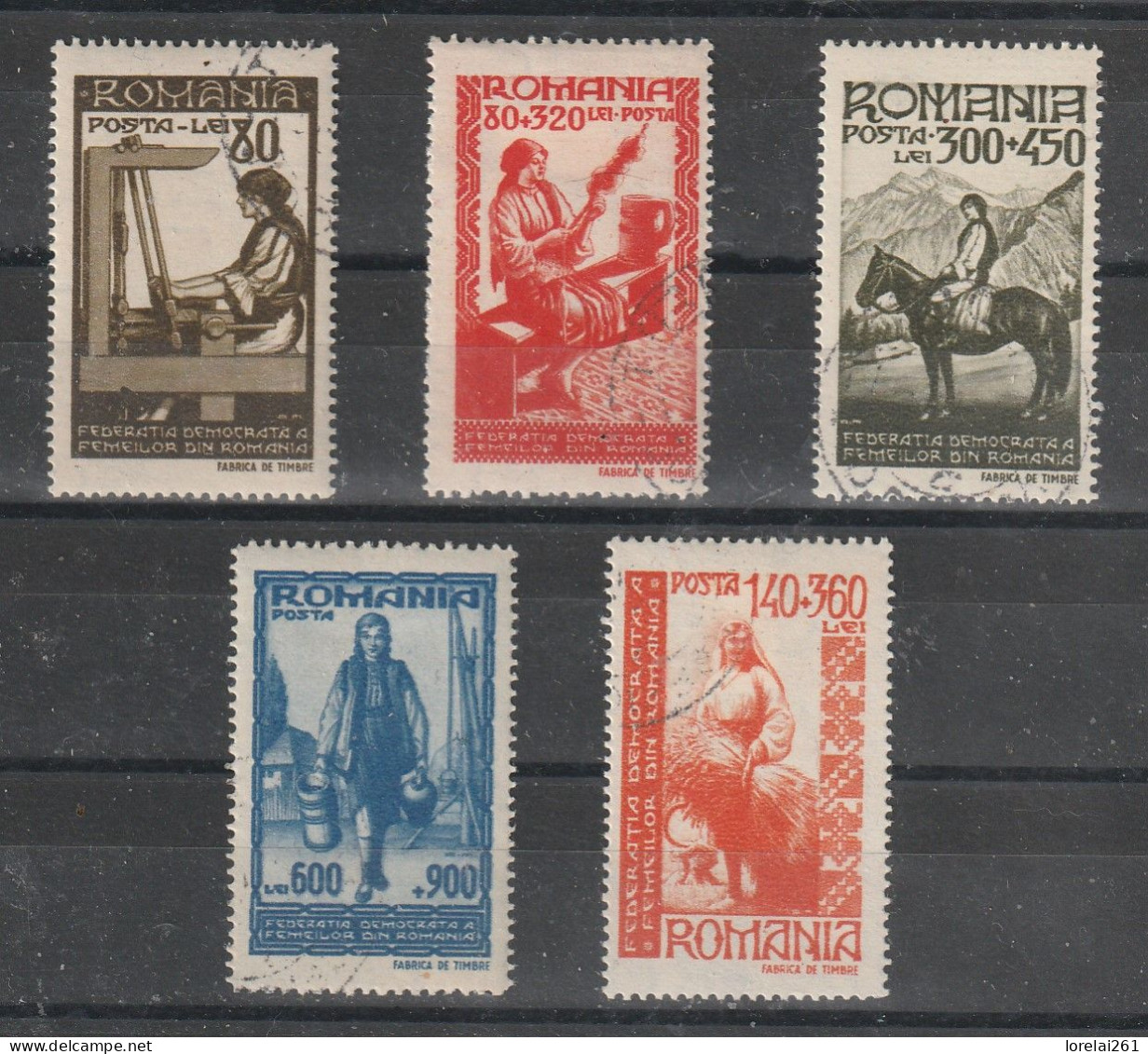 1946 - Federation Democratique Des Femmes Mi 1013/1017 - Gebraucht