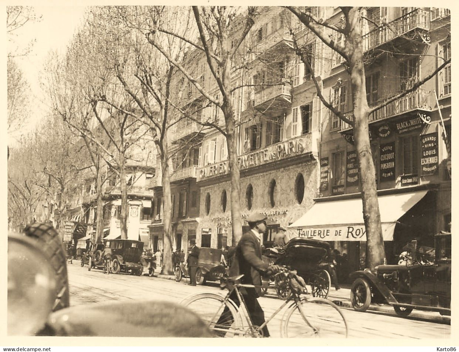 Nice * Rue , Galeries Lafayette , Taillerie De Roy * Photo Ancienne Format 10.6x8cm - Cafés, Hôtels, Restaurants