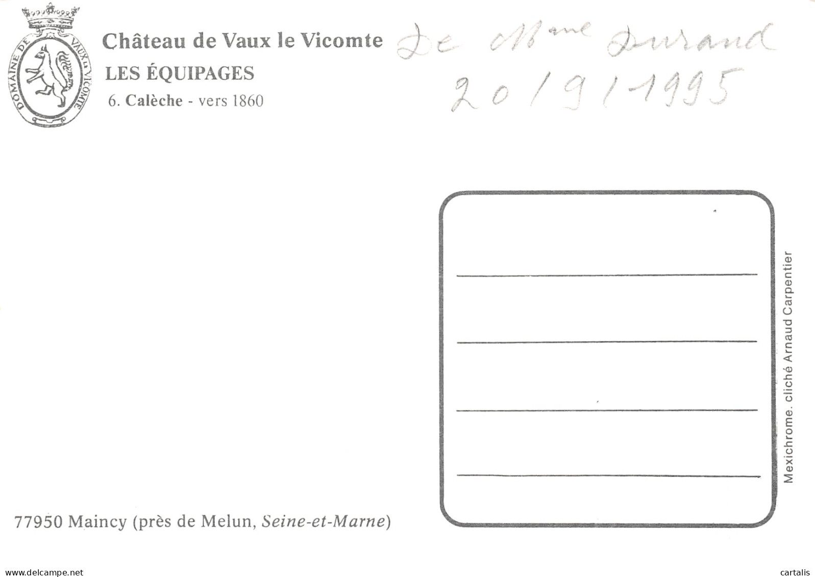 77-VAUX LE VICOMTE LE CHATEAU-N°4214-A/0021 - Vaux Le Vicomte