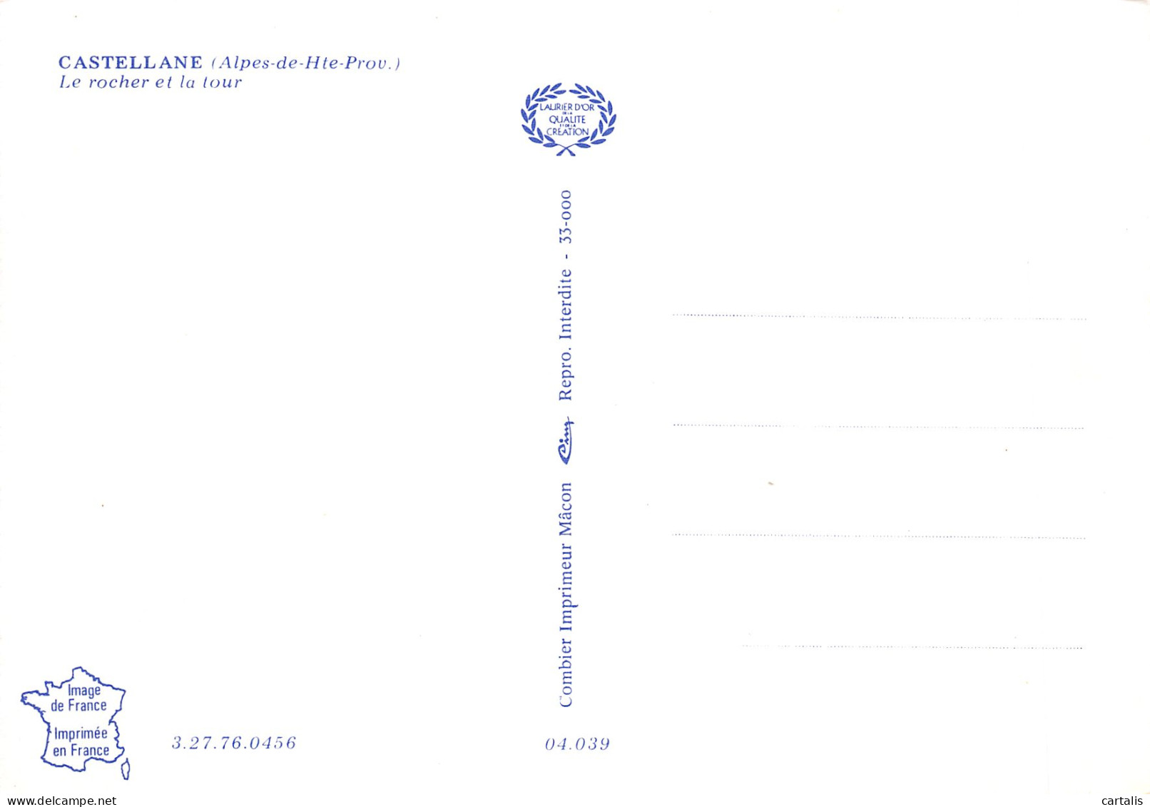 04-CASTELLANE-N°4213-D/0301 - Castellane