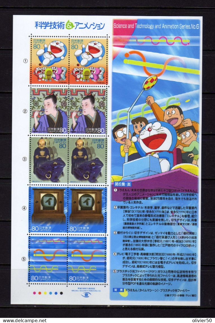 Japon -  BF Film - Cinema - - Animation Series -  Science Et Technology - Neufs** - MNH - Unused Stamps
