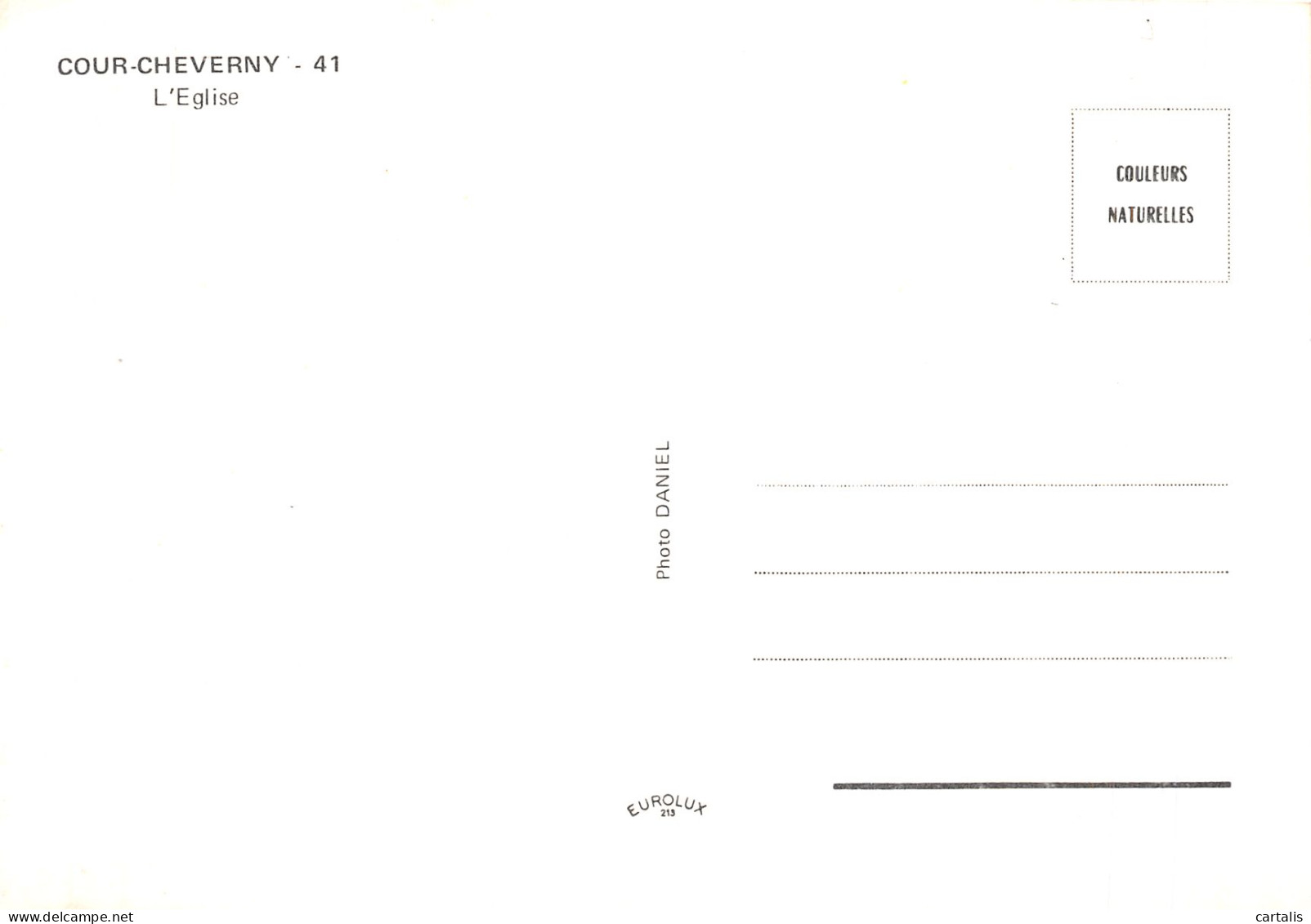 41-COUR CHEVERNY-N°4214-C/0063 - Other & Unclassified