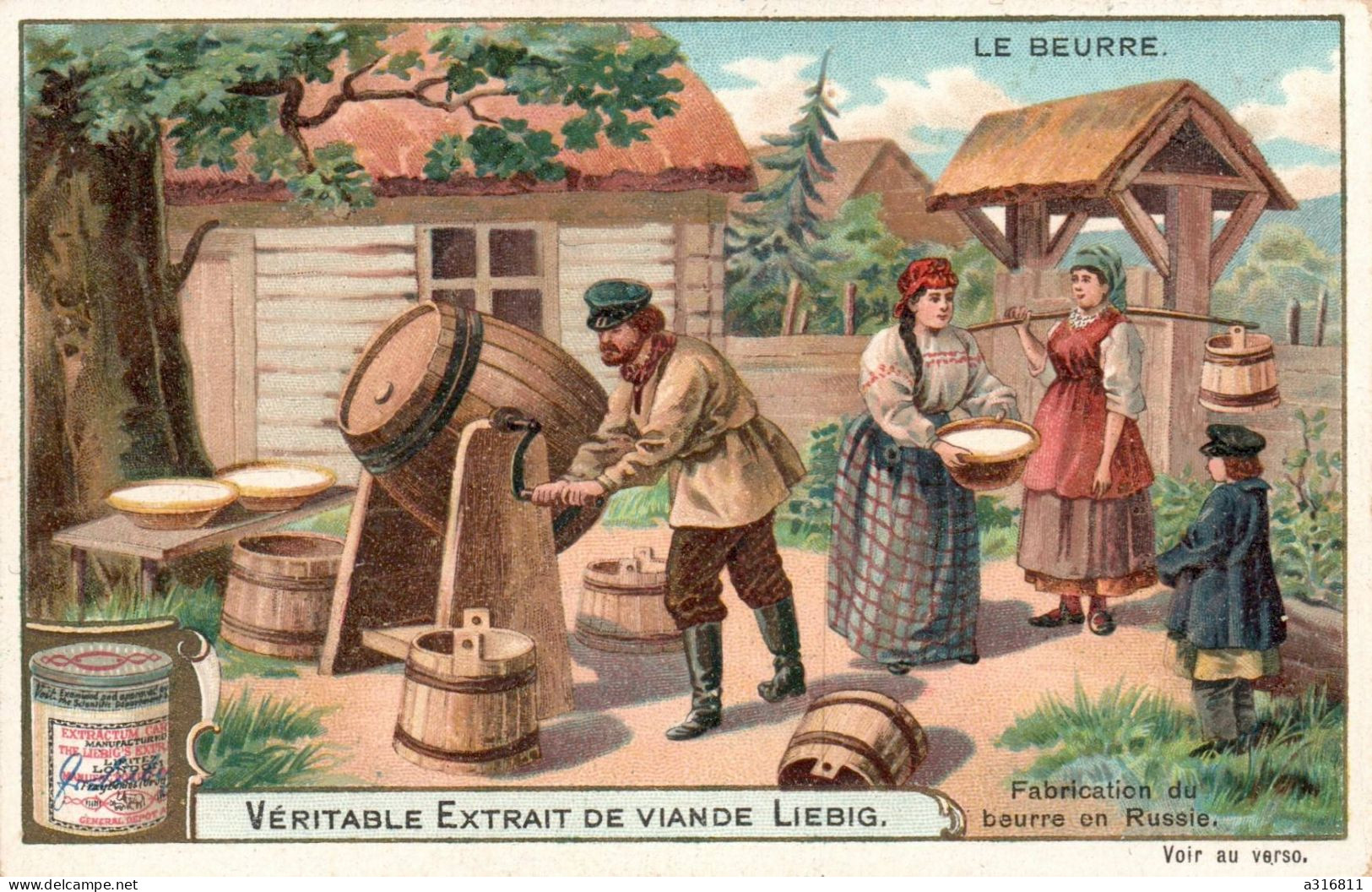 Liebig  Le Beurre Fabrication Du Beurre En Russie - Liebig