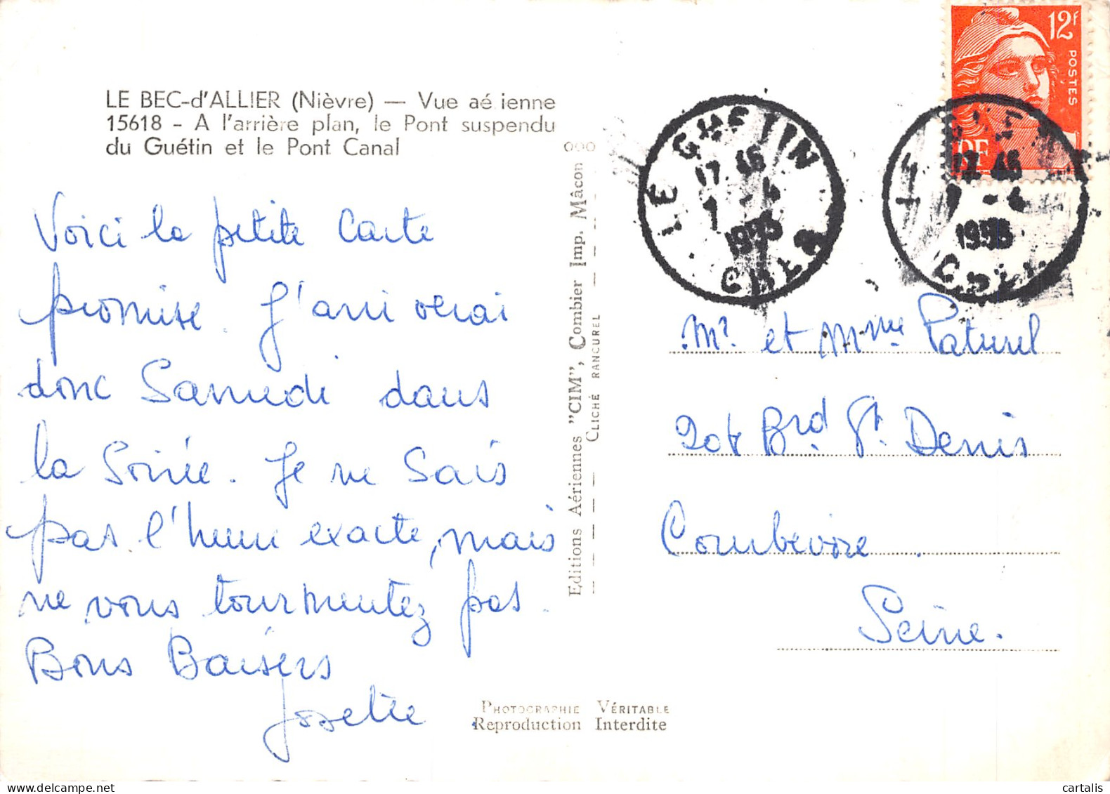 58-LE BEC D ALLIER-N°4214-B/0305 - Other & Unclassified