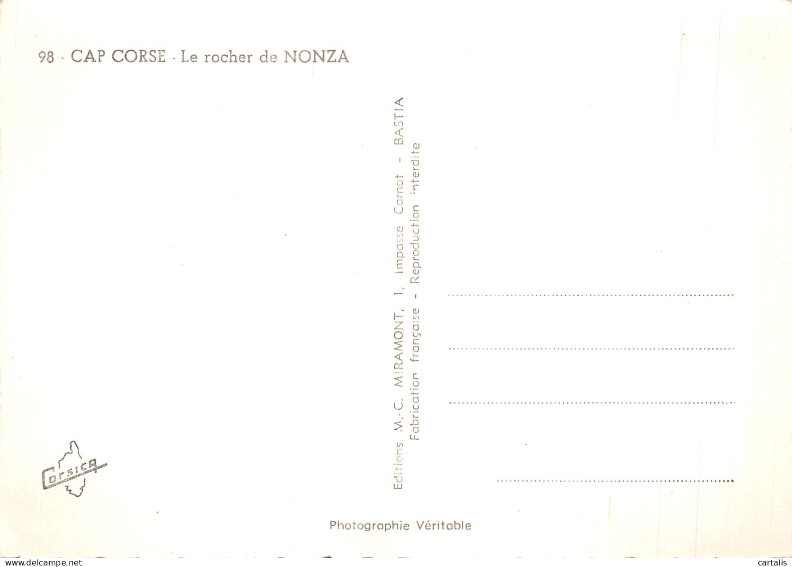 20-LE ROCHER DE NONZA-N°4214-A/0377 - Sonstige & Ohne Zuordnung