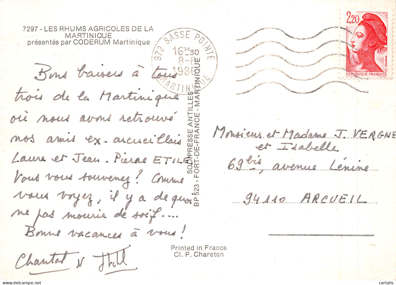 972-MARTINIQUE LES RHUMS-N°4214-A/0267 - Sonstige & Ohne Zuordnung