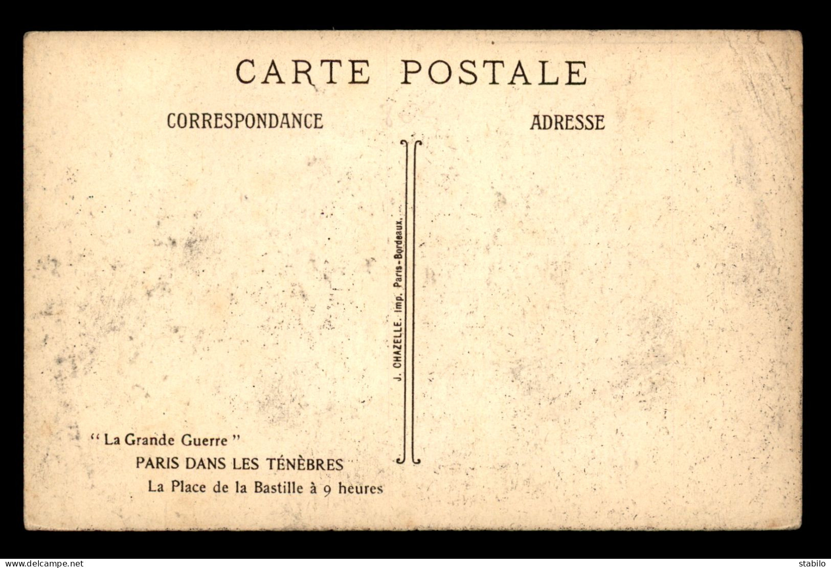 ILLUSTRATEURS - PARIS - DANS LES TENEBRES - LA PLACE DE LA BASTILLE A 9 HEURES - CIEL ETOILE, CLAIR DE LUNE - 1900-1949