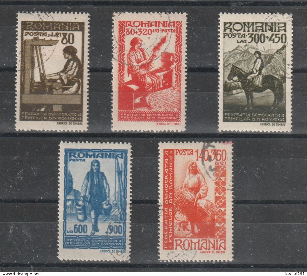 1946 - Federation Democratique Des Femmes Mi 1013/1017 - Used Stamps